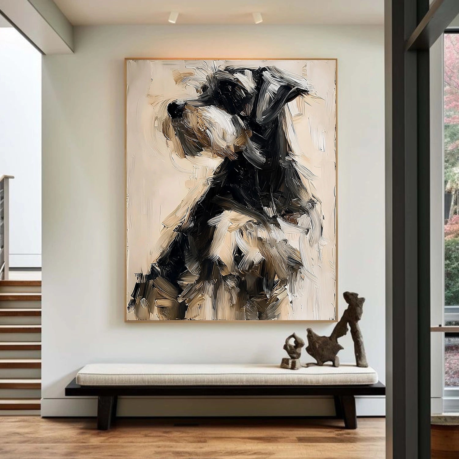 Abstract Animal Dog Wall Art #AN009