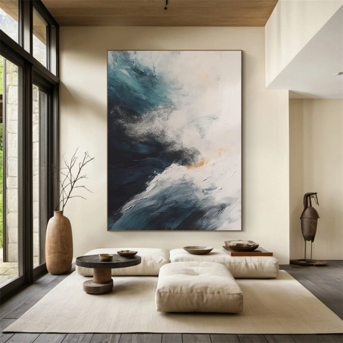 Abstract Ocean And Sky Wall Art #OS036