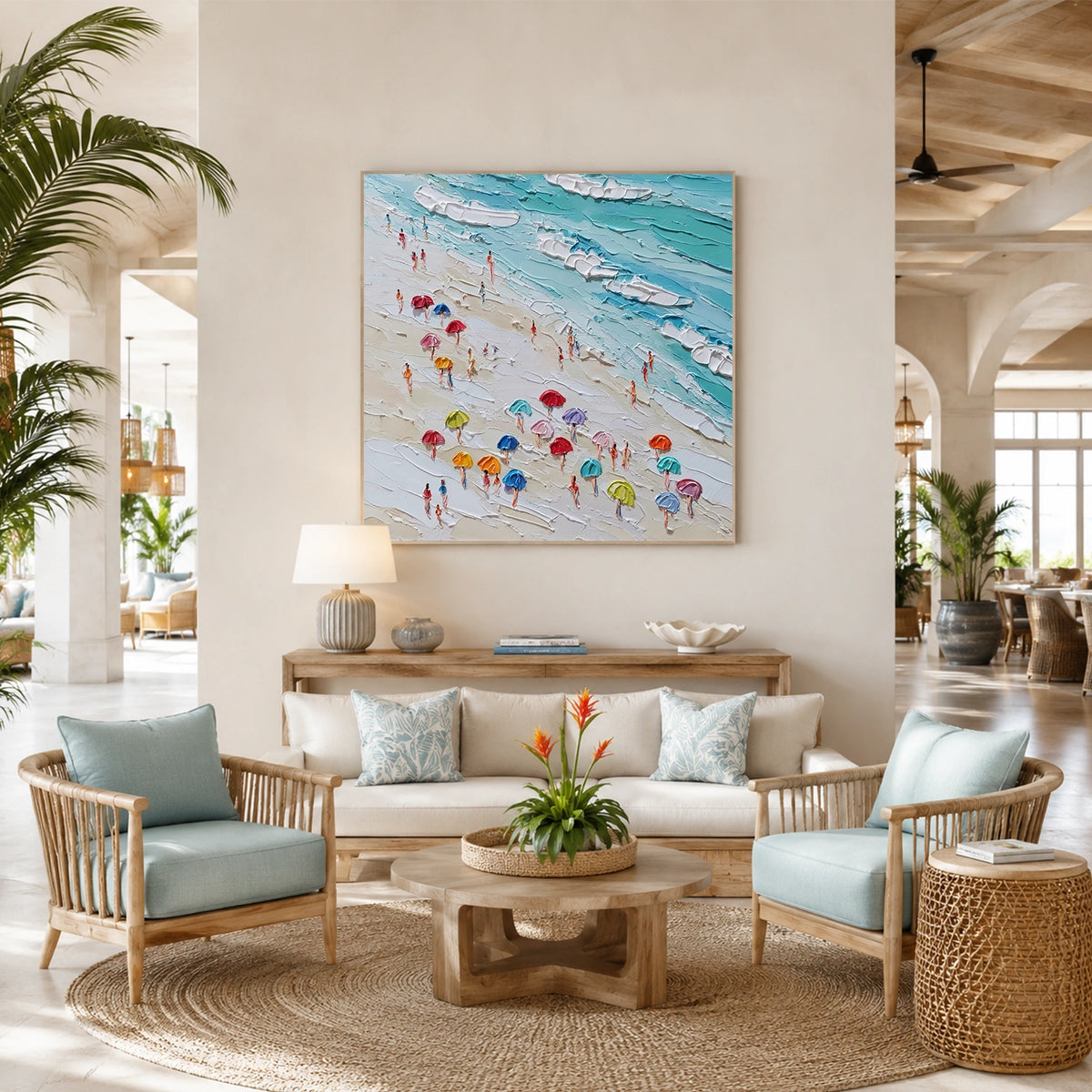 Abstract Ocean And Sky Wall Art #OS017