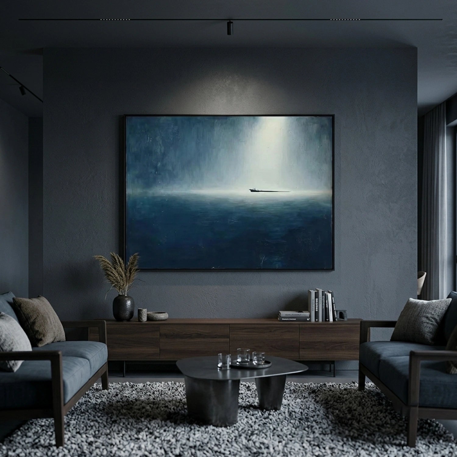 Abstract Ocean And Sky Wall Art #OS008