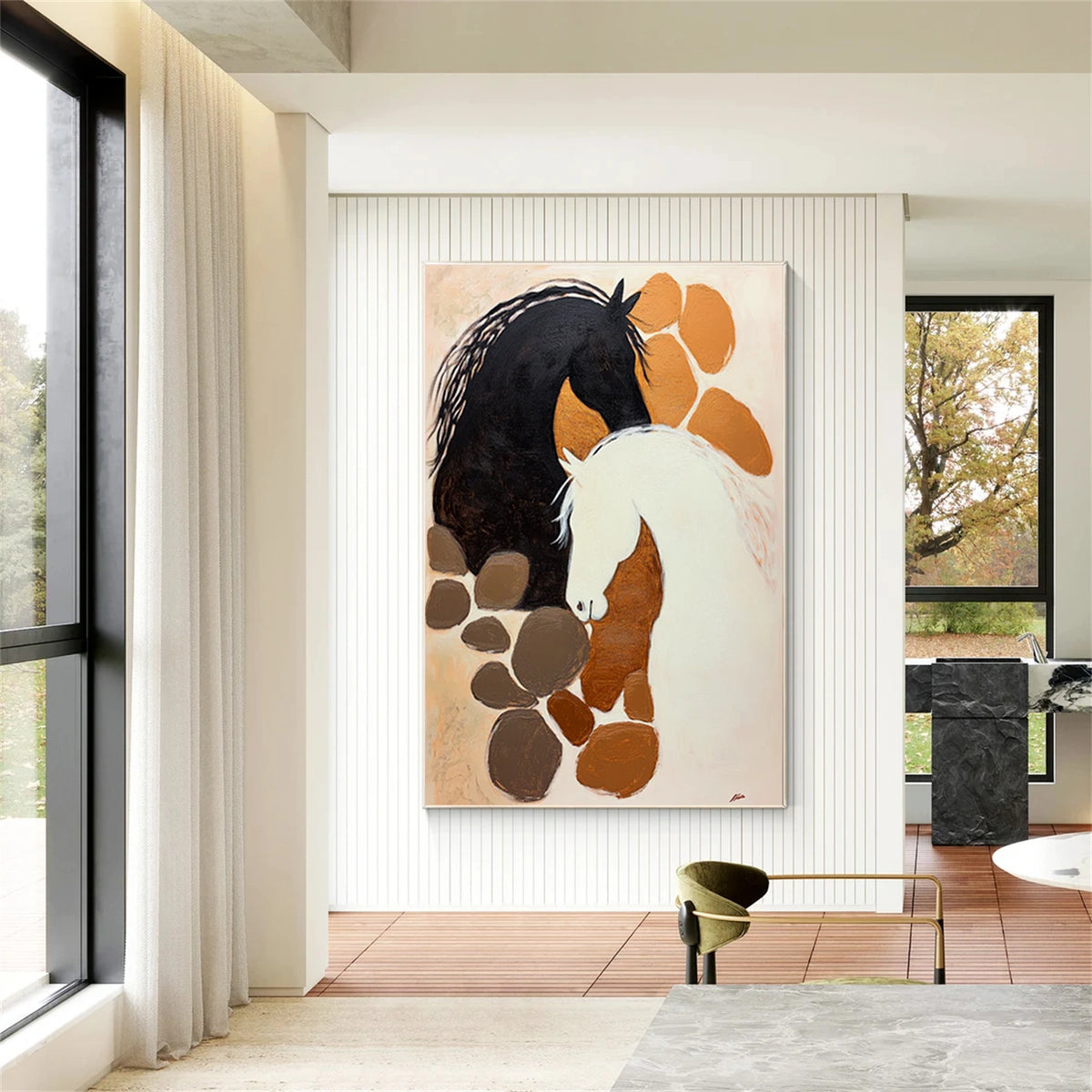 Abstract Animal Horse Wall Art #AN036