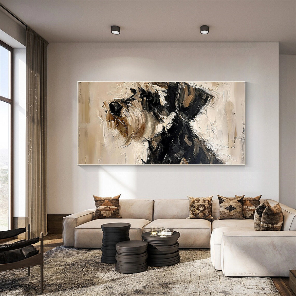 Abstract Animal Dog Wall Art #AN012