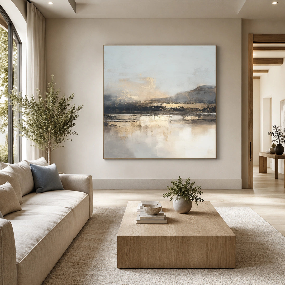 Abstract Ocean And Sky Wall Art #OS117