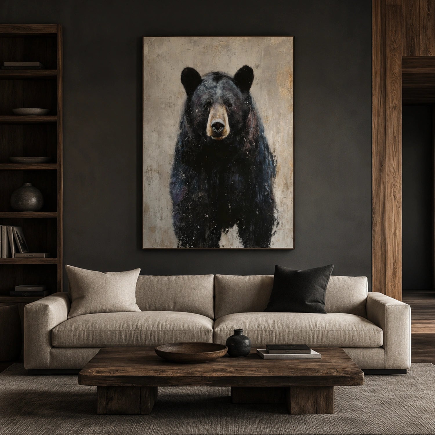 Abstract Animal Bear Wall Art #AN004