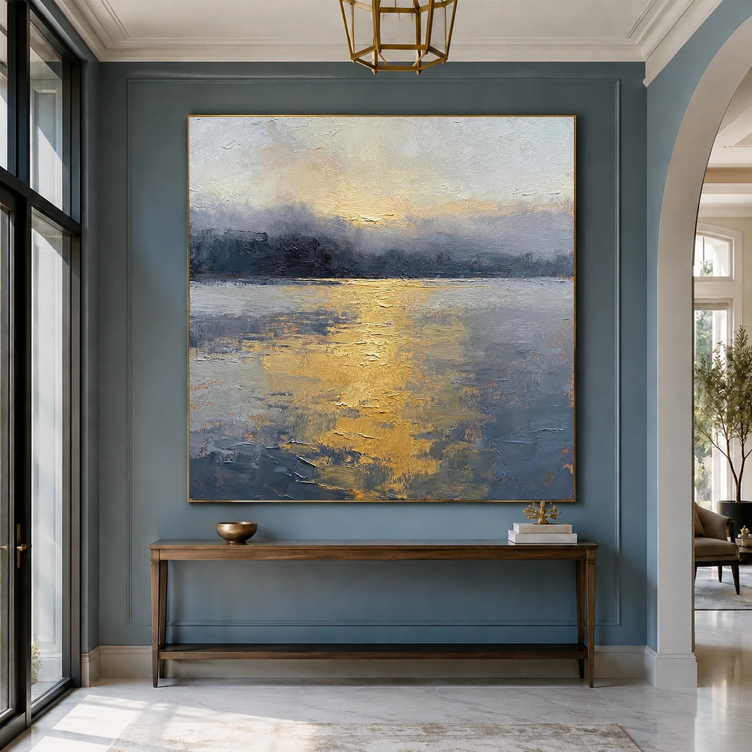 Abstract Ocean And Sky Wall Art #OS076