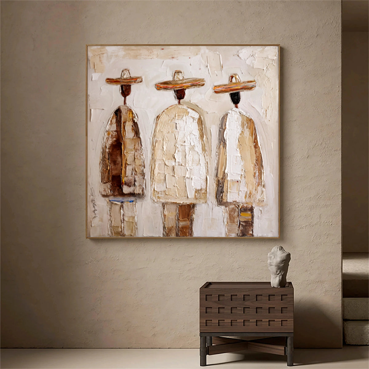 Abstract Portrait Textured Wall Art #LA001