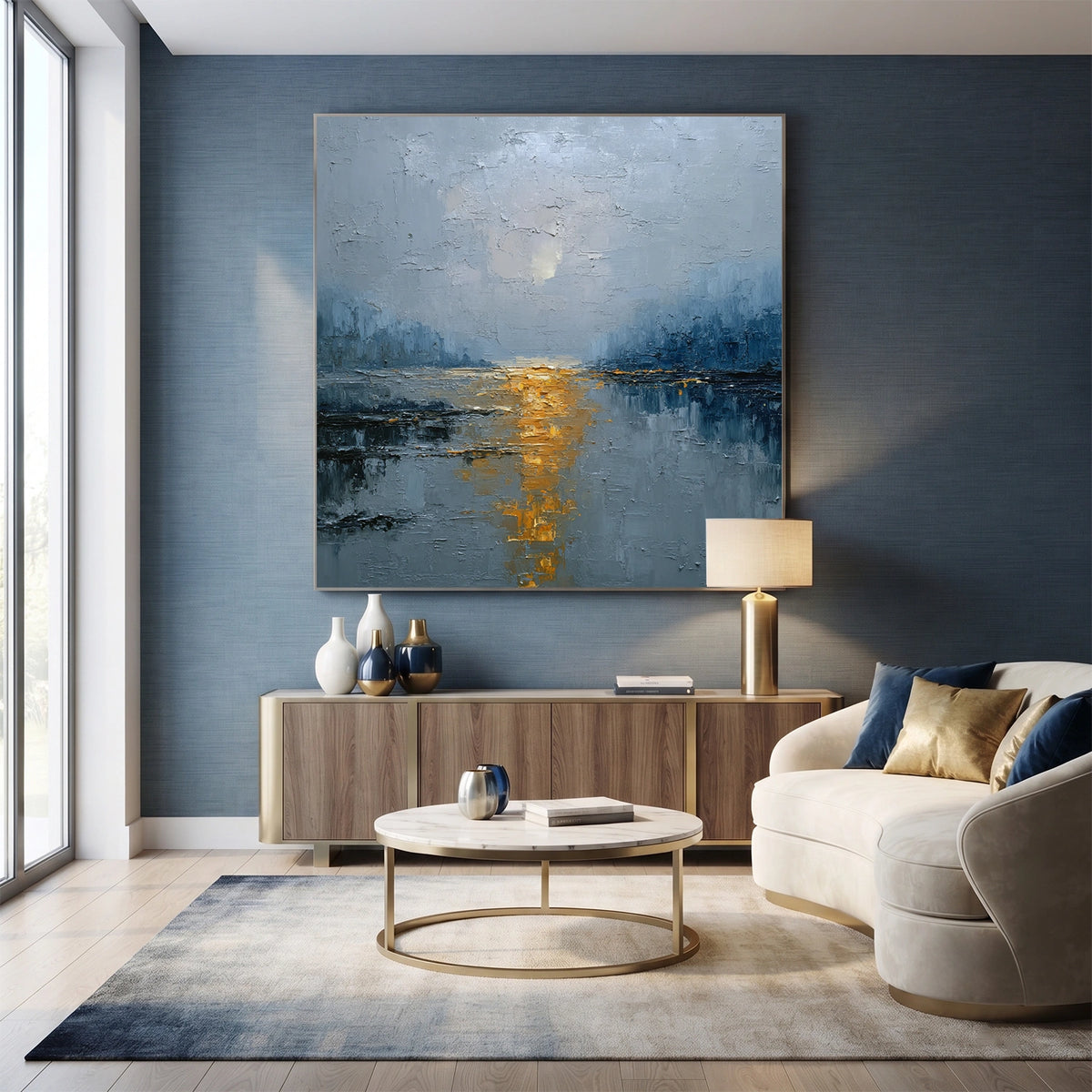 Abstract Ocean And Sky Wall Art #OS071