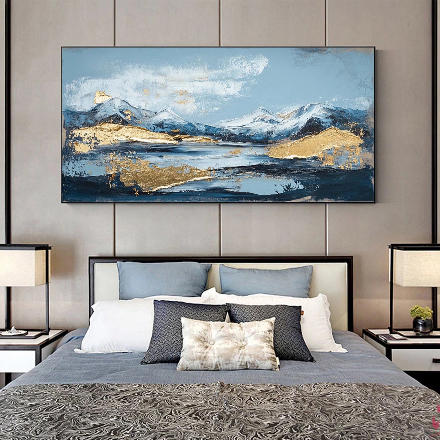 Abstract Mountain Textured Wall Art #MM017