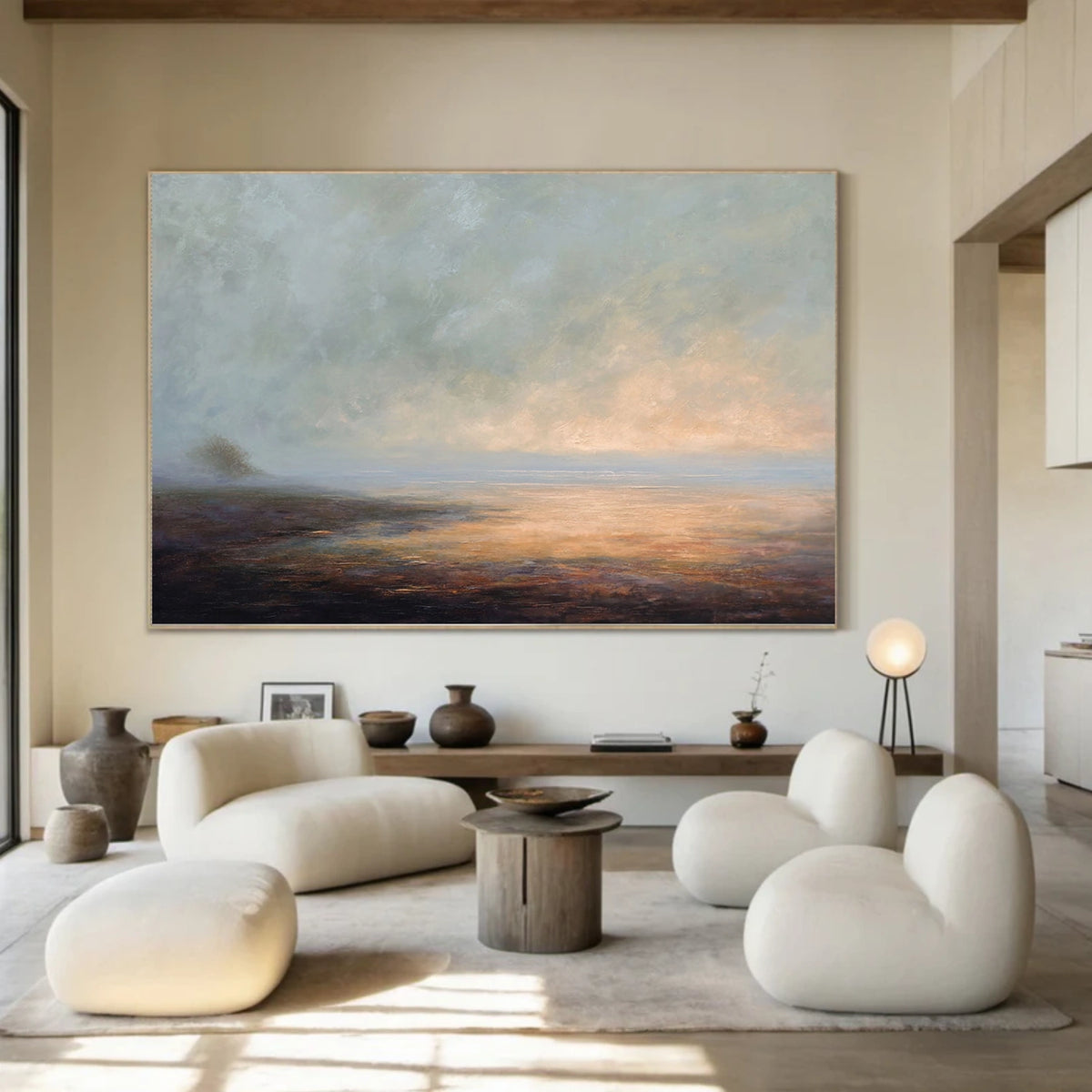 Abstract Ocean And Sky Wall Art #OS101