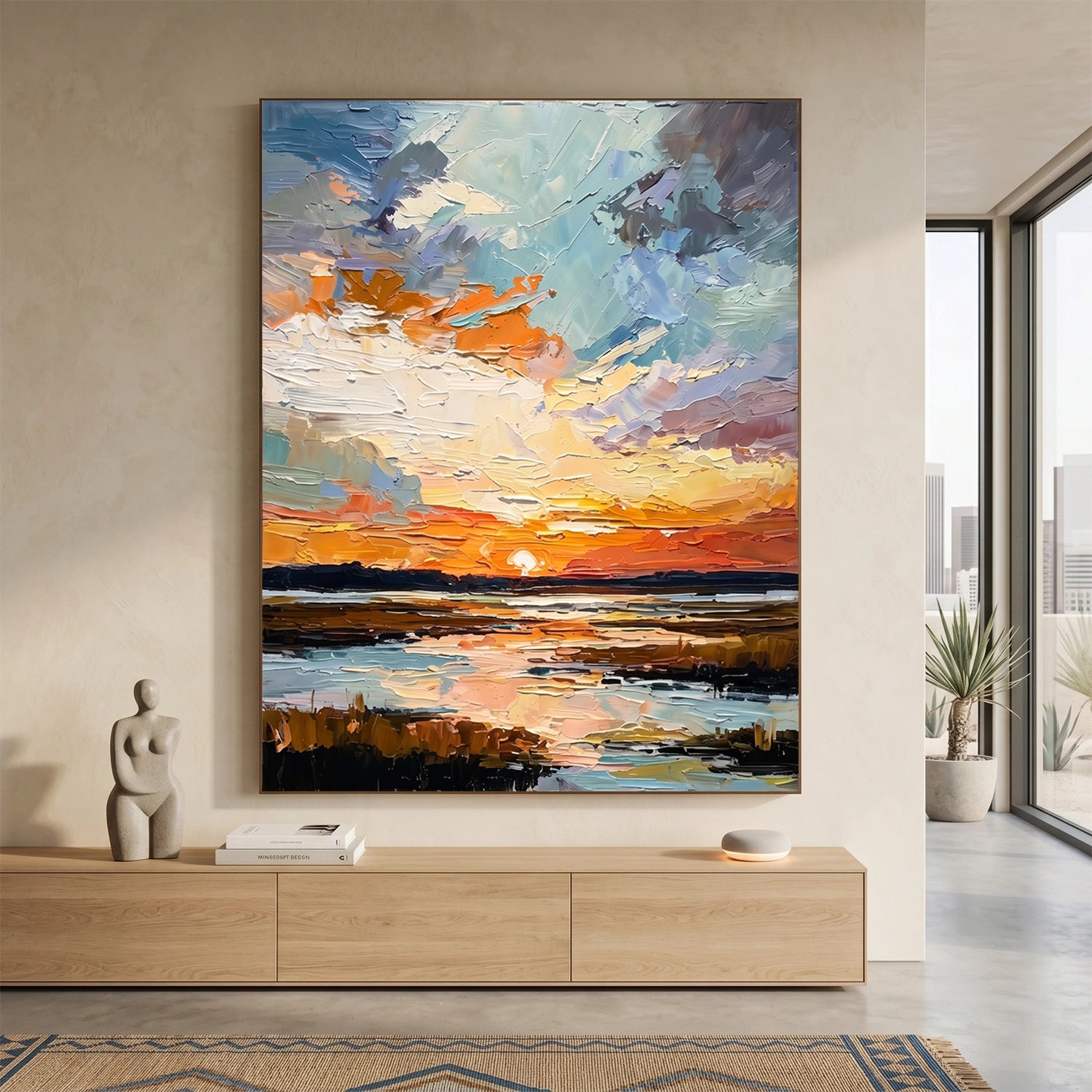 Abstract Ocean And Sky Wall Art #OS120