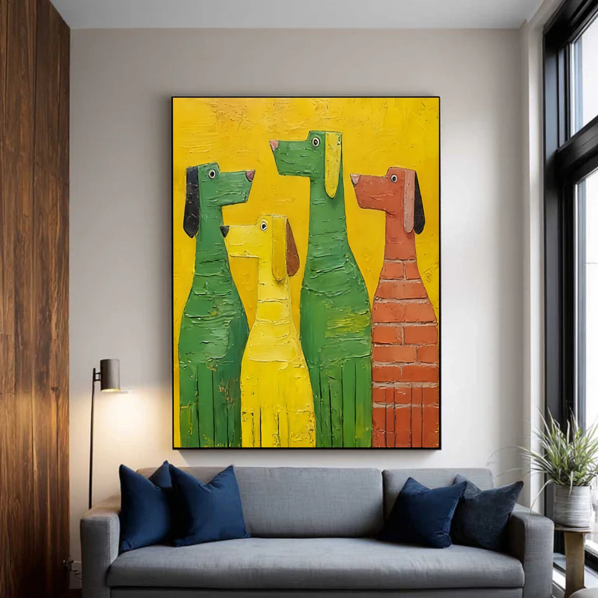 Abstract Animal Dog Wall Art #AN019