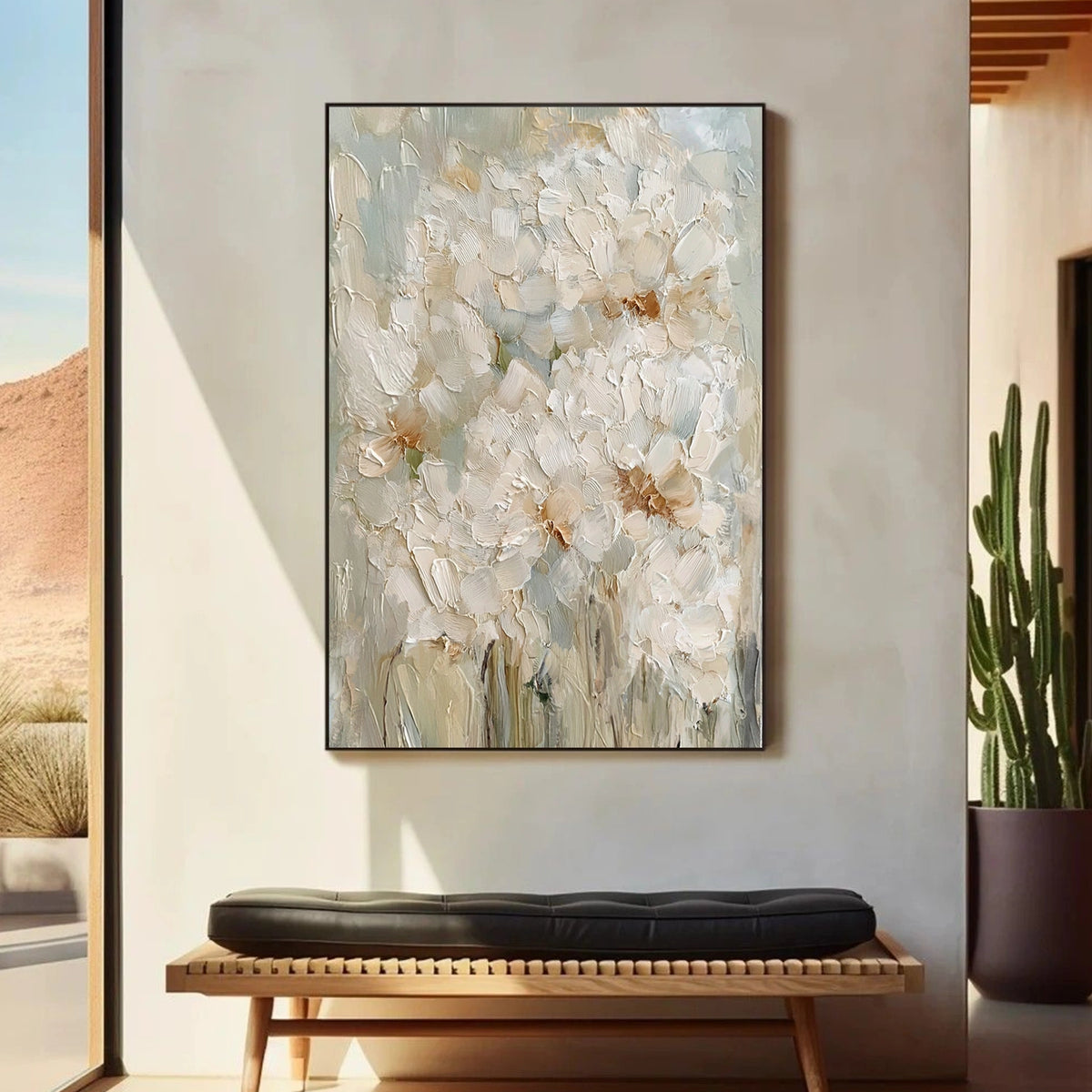 Abstract Flower And Tree Textured Wall Art #FT026