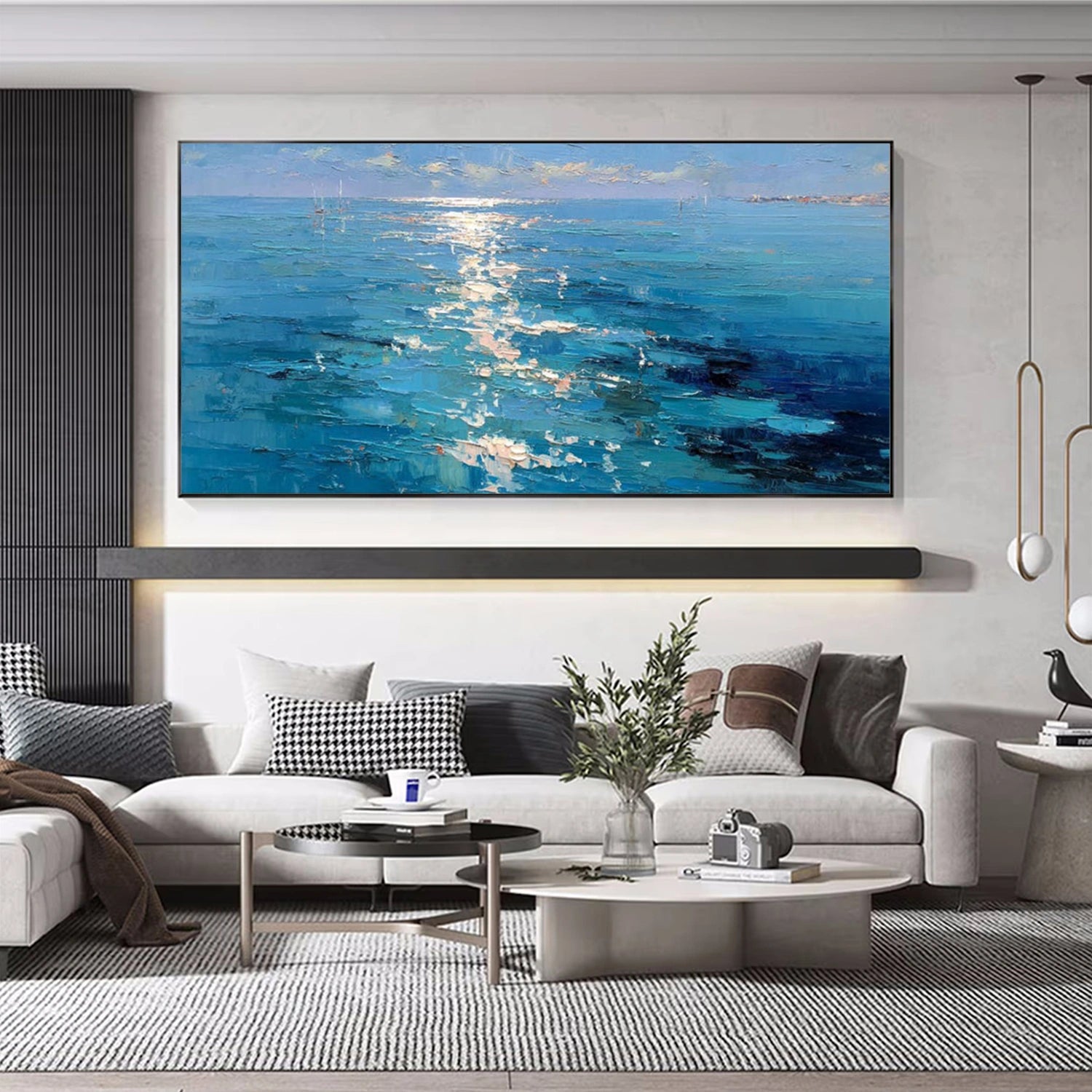 Abstract Ocean And Sky Wall Art #OS048