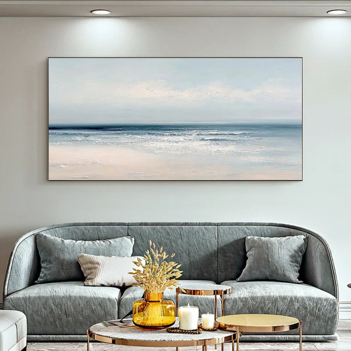 Abstract Ocean And Sky Wall Art #OS044
