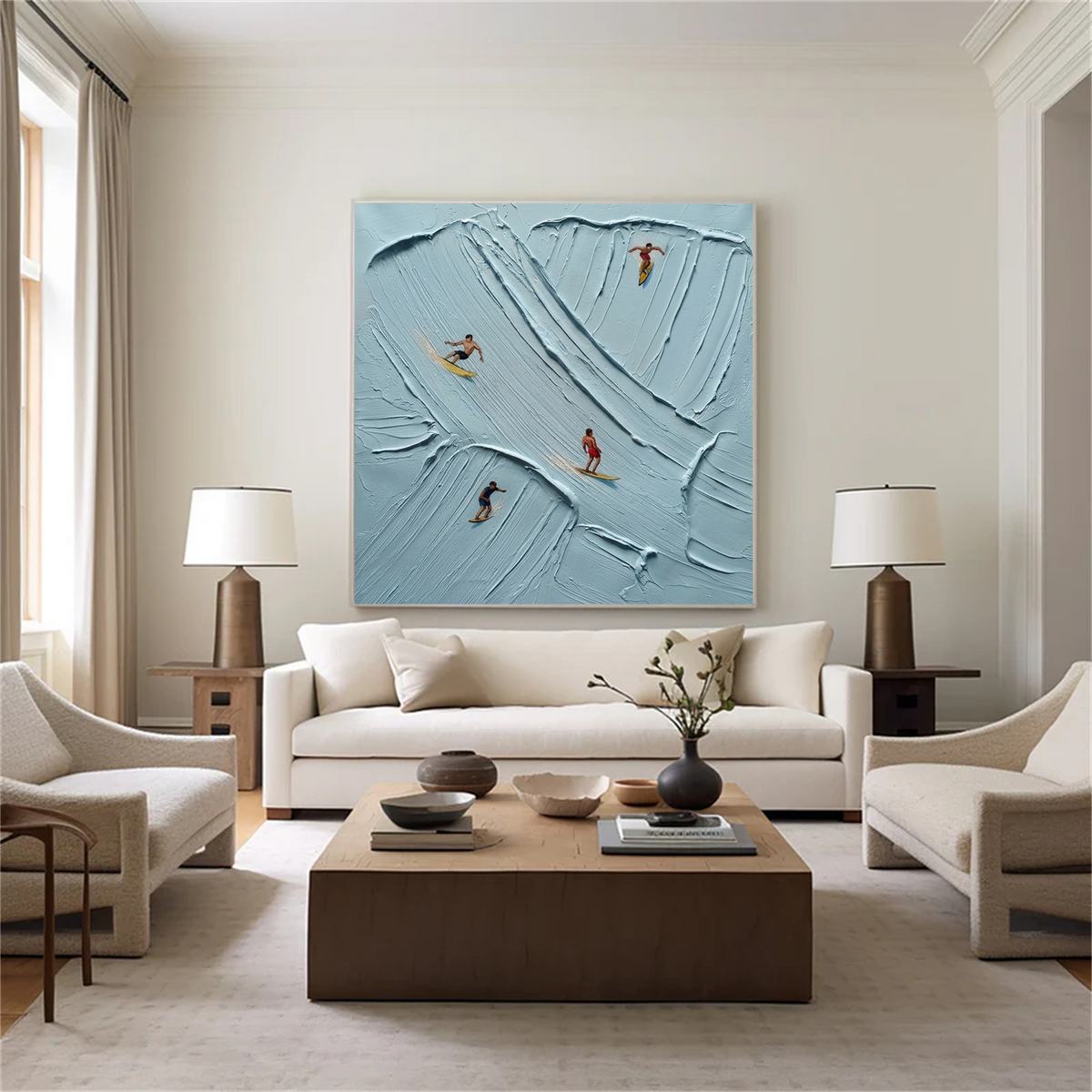 Surfing Sports Textured Wall Art #SC023