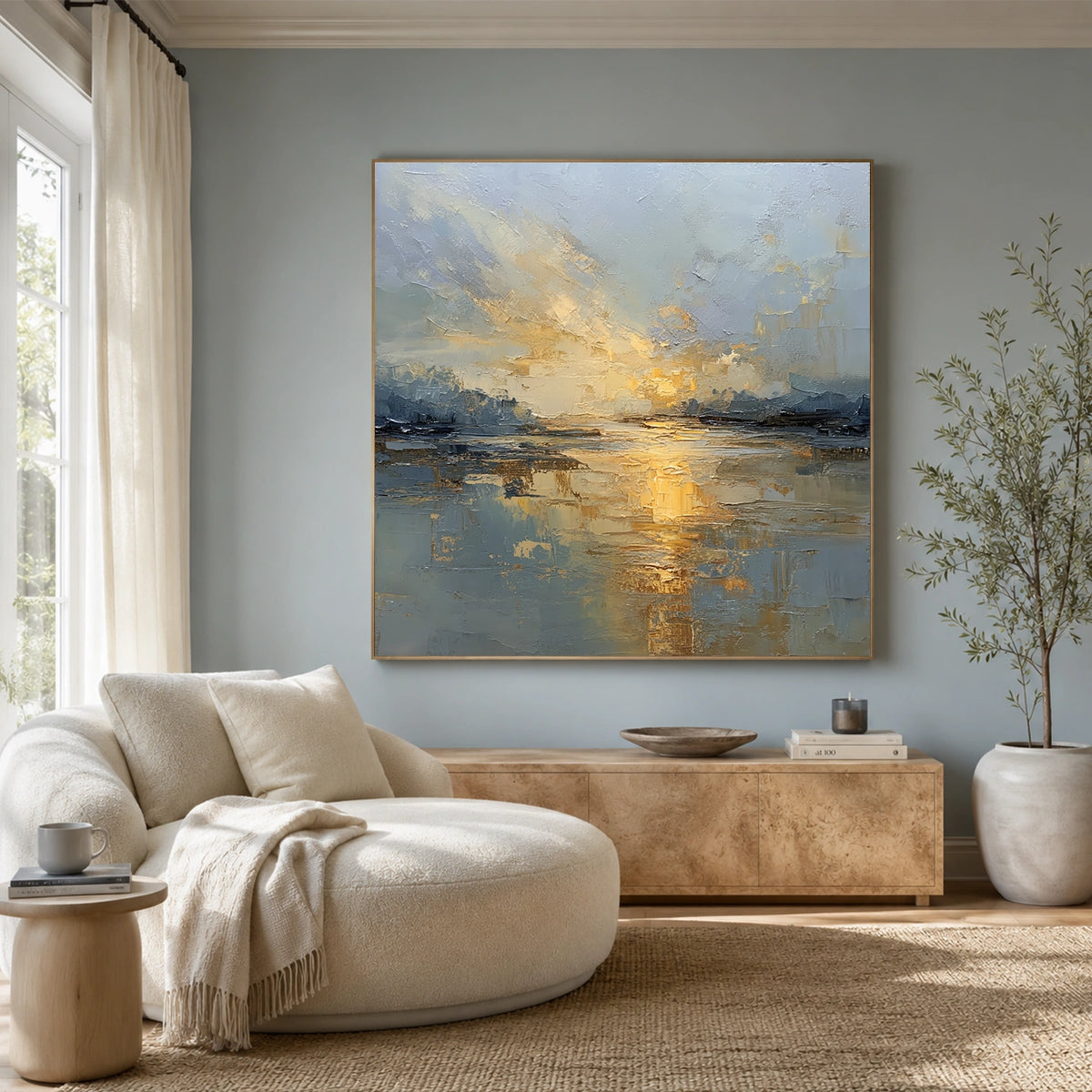 Abstract Ocean And Sky Wall Art #OS081