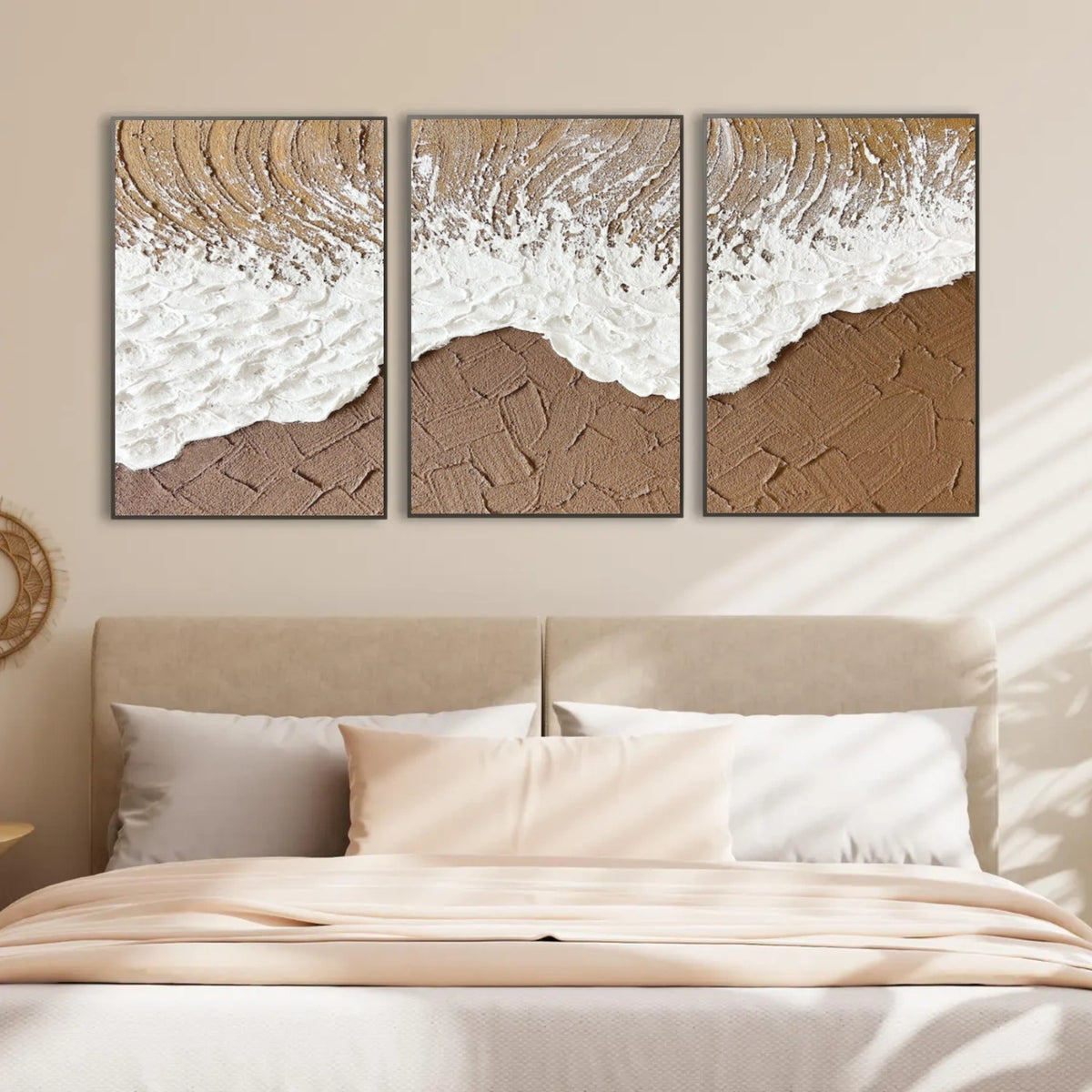 Abstract Ocean And Sky Textured Wall Art Set of 3 #OS139