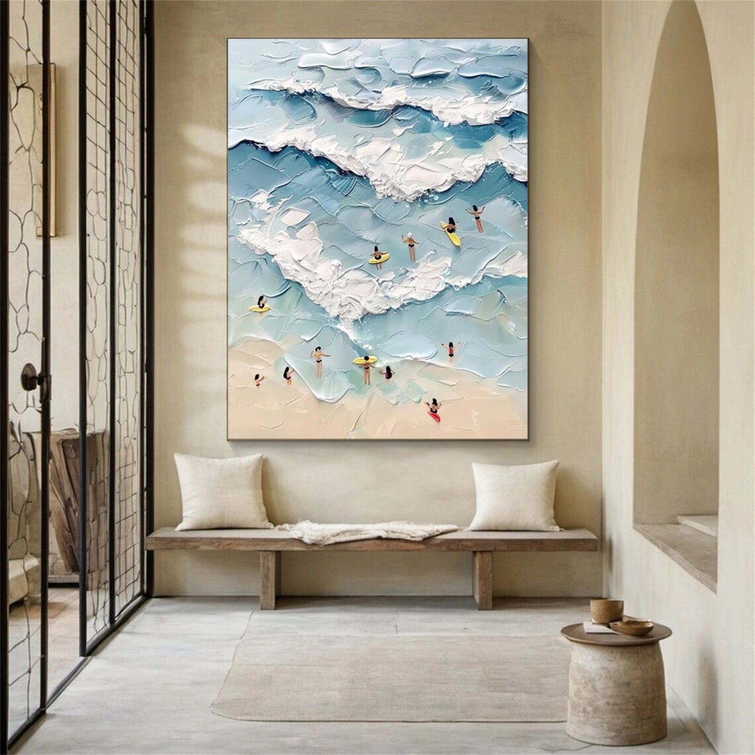 Surfing Sports Textured Wall Art #SC011