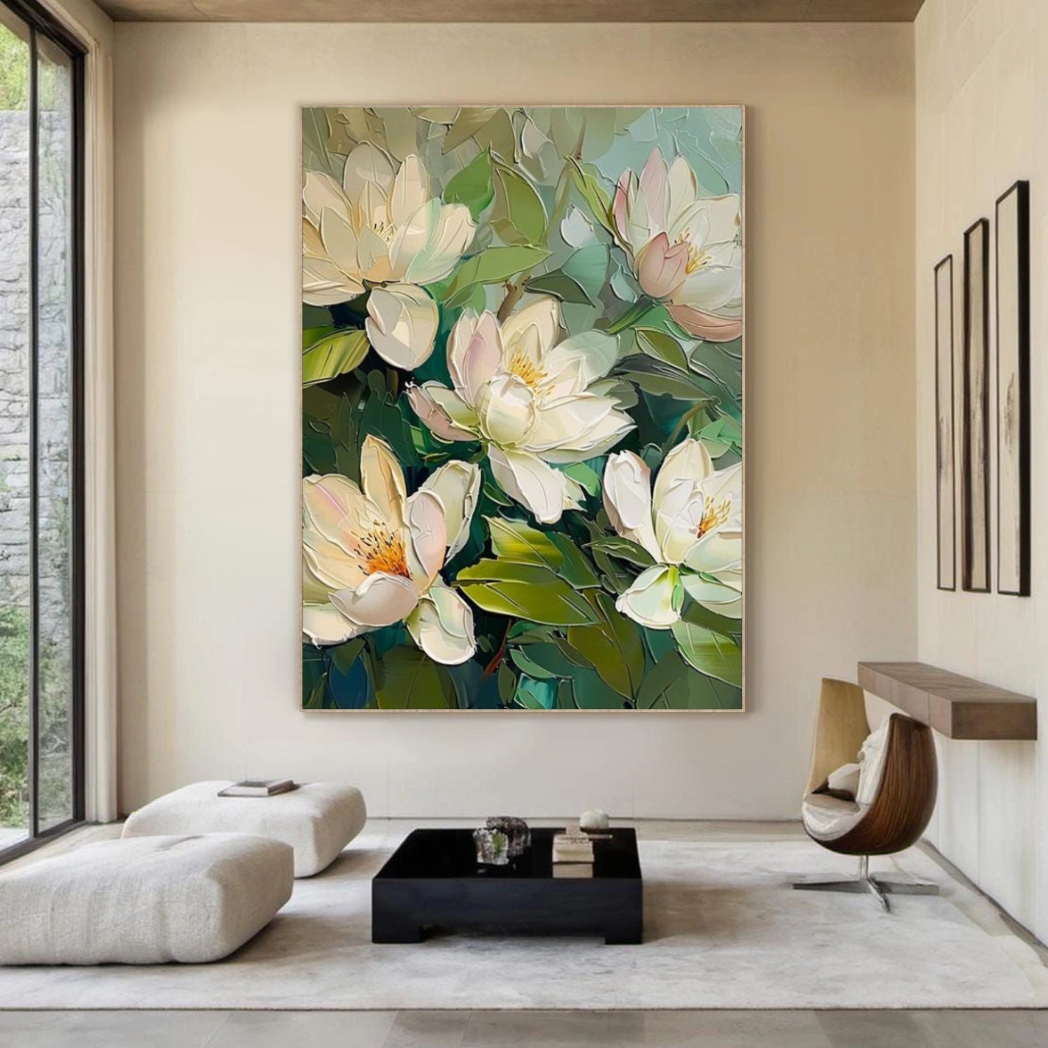 Abstract Flower And Tree Textured Wall Art #FT002