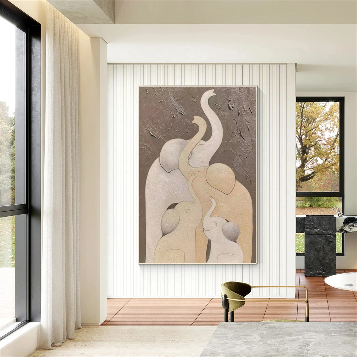Abstract Animal Elephant Wall Art #AN001