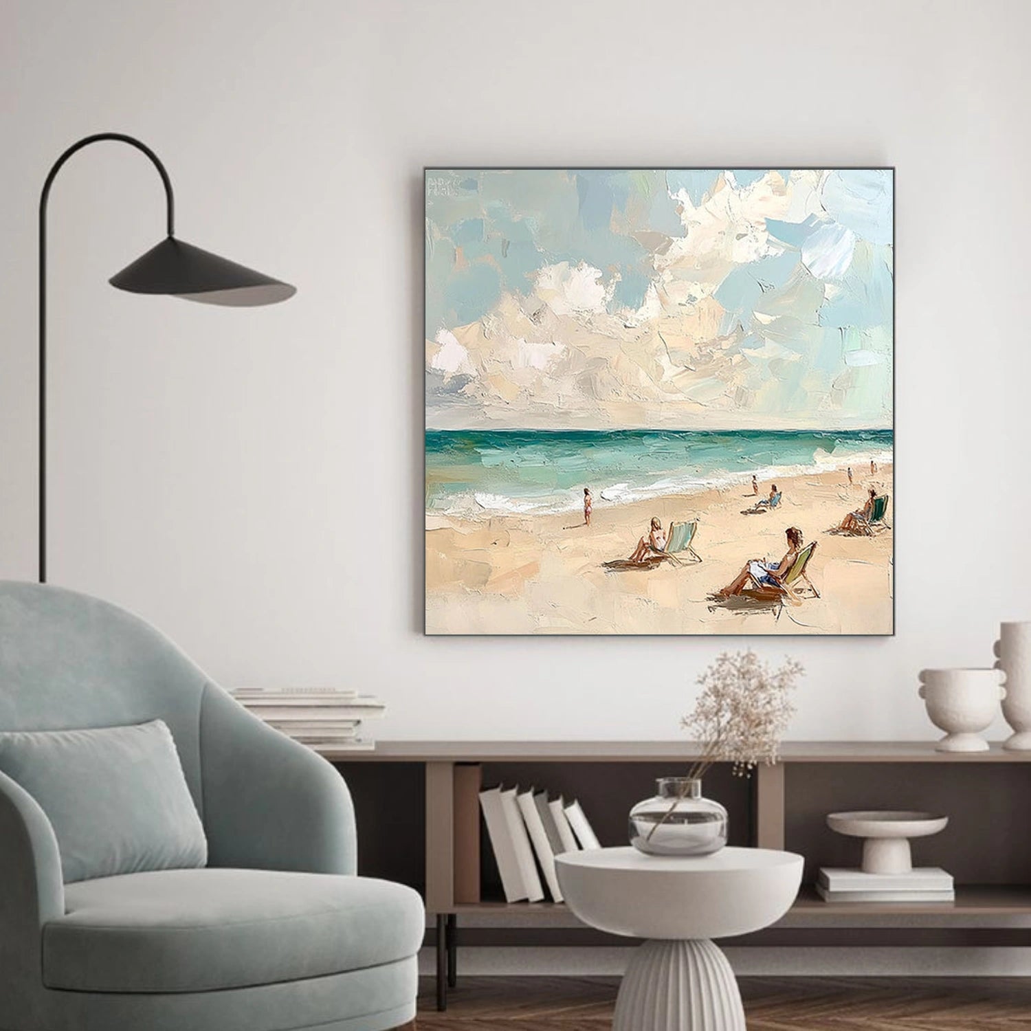 Abstract Ocean And Sky Wall Art #OS007