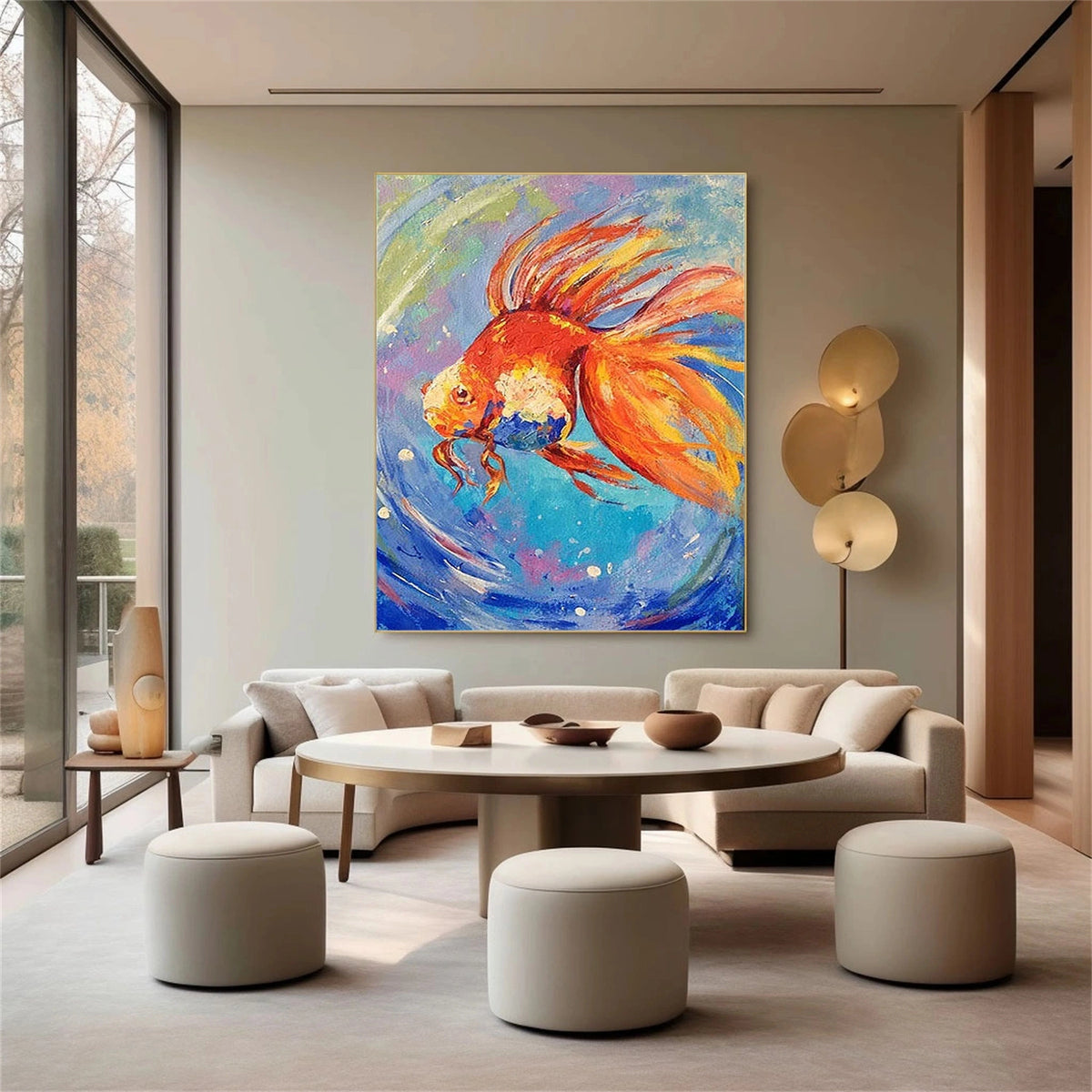 Abstract Animal Fish Wall Art #AN002