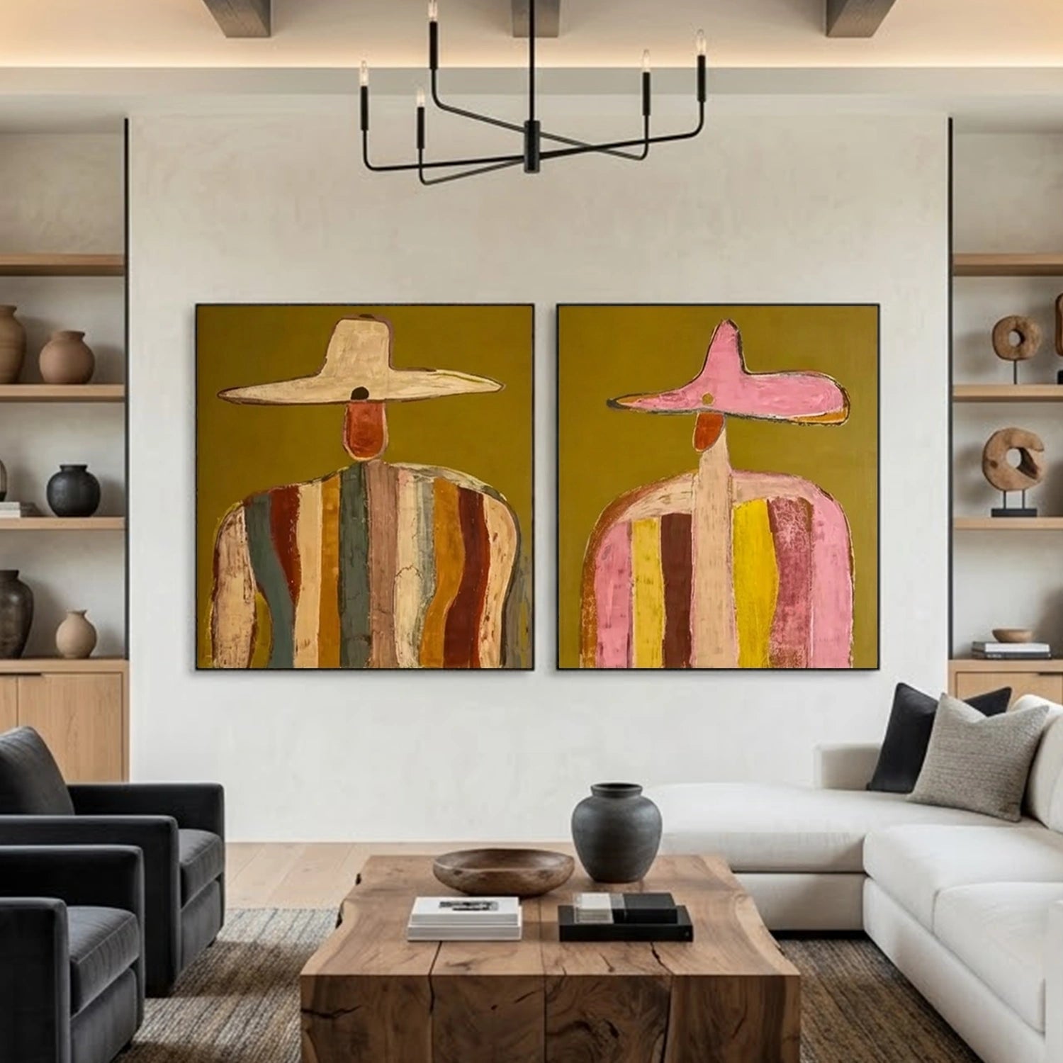 Western Cowboy Wall Art Square Set of 2 #AC053