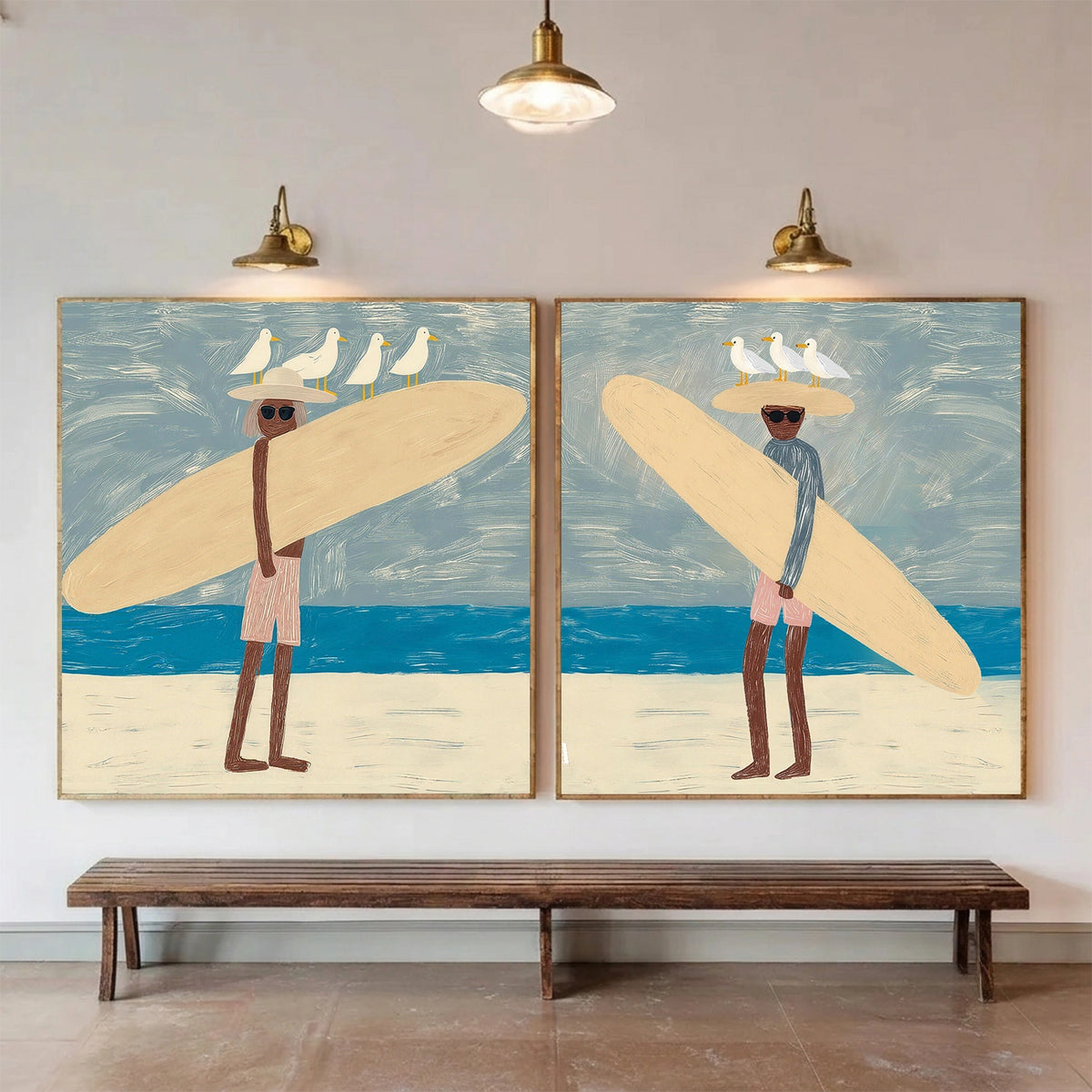 Surfing Sports Wall Art Set of 2 #SC050