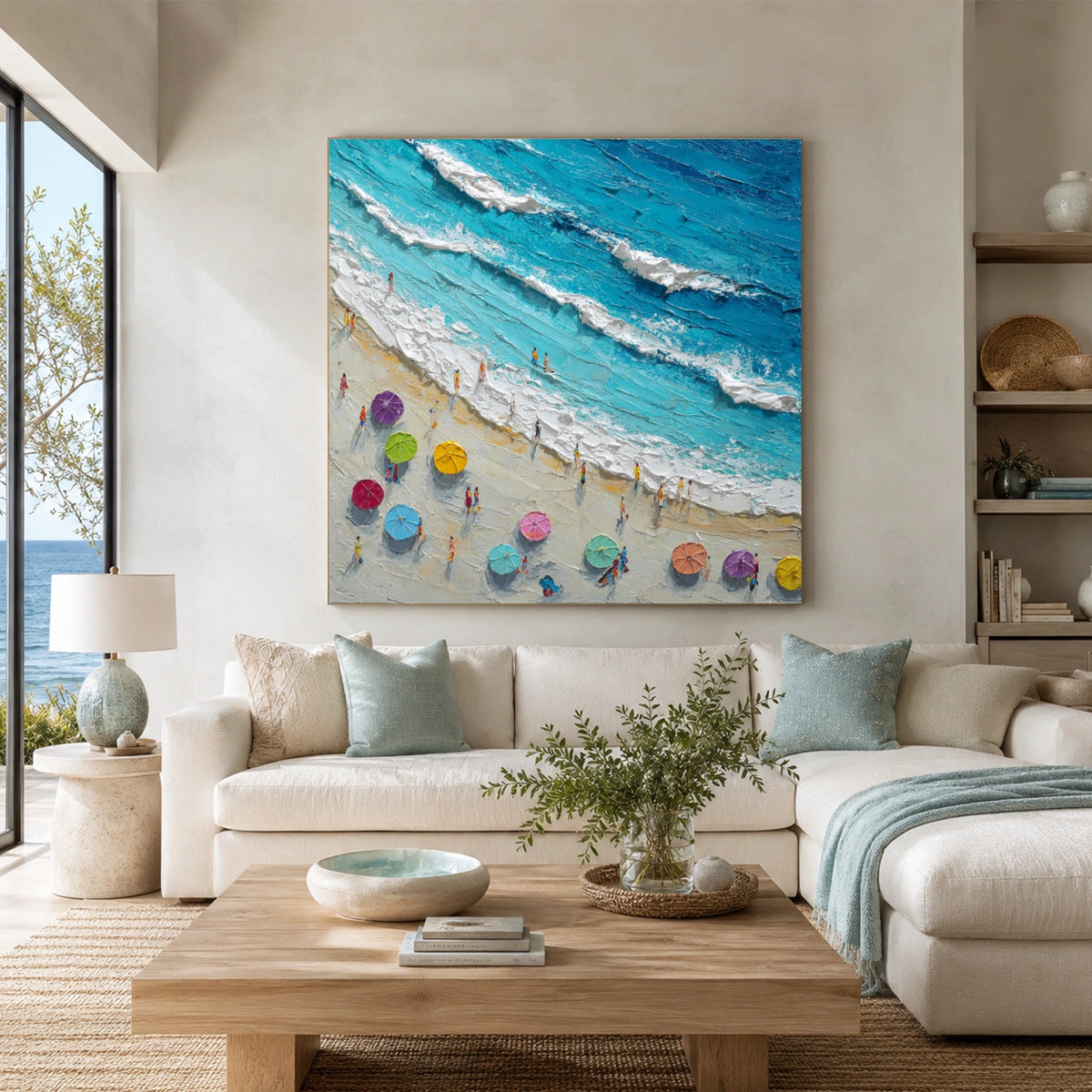 Abstract Ocean And Sky Wall Art #OS011
