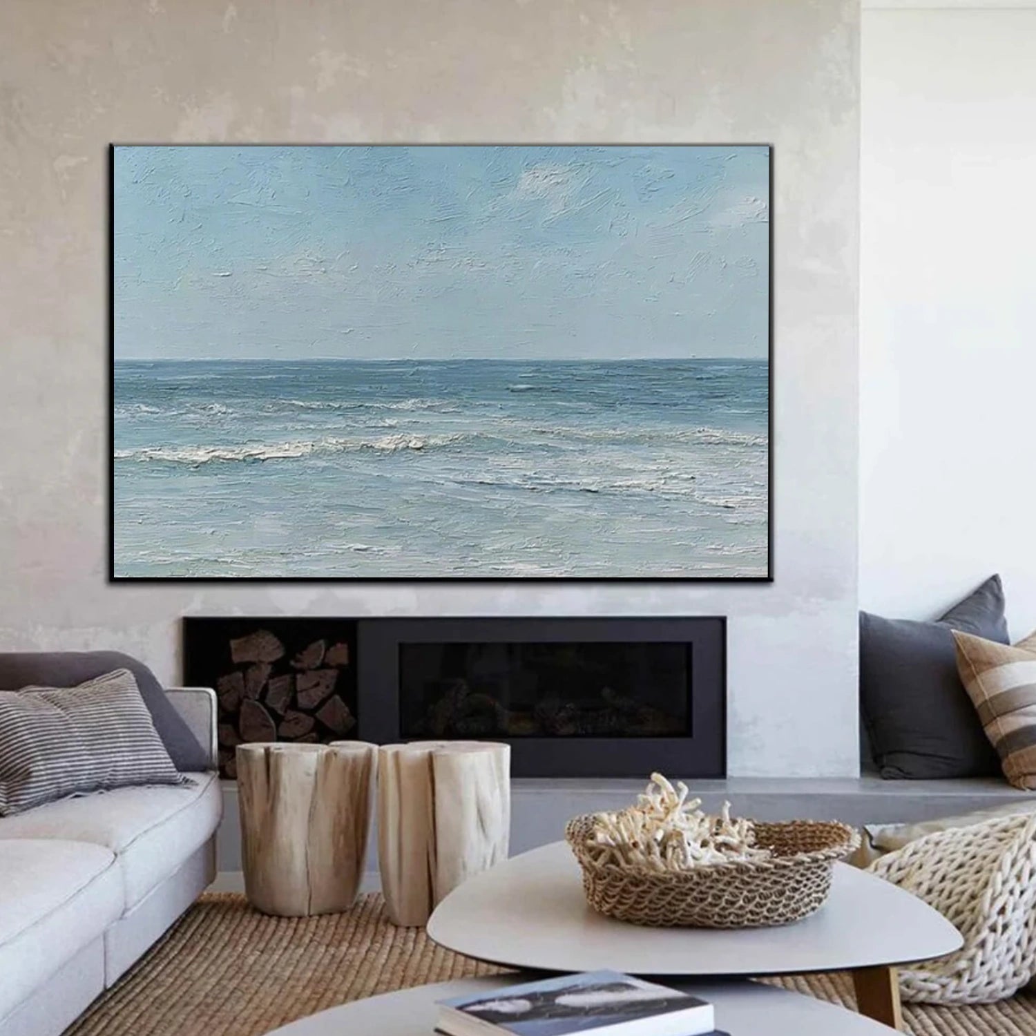 Abstract Ocean And Sky Wall Art #OS047