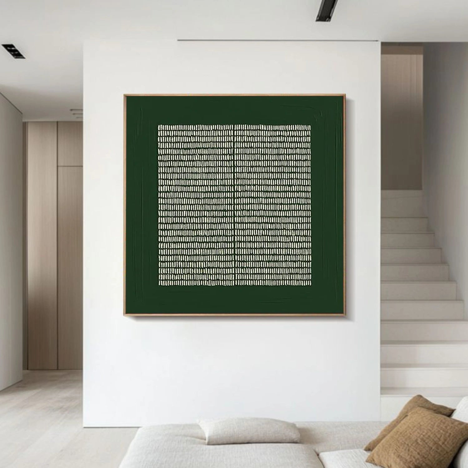 Green Minimalist Textured Wall Art #MW025