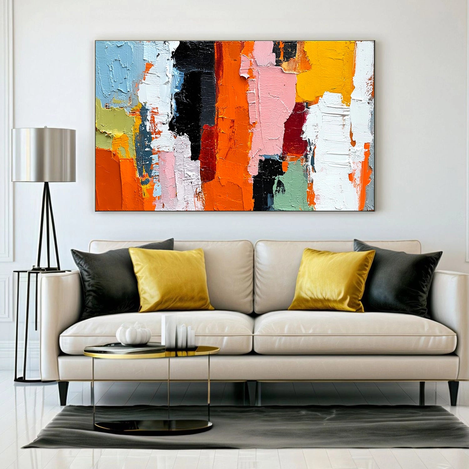 Colorful Abstract Textured Wall Art #AW016
