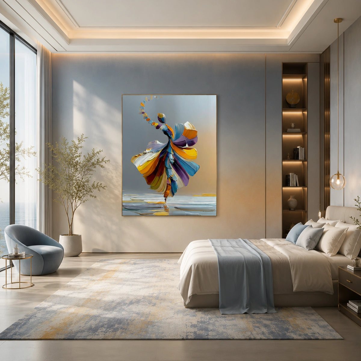 Abstract Portrait Textured Wall Art #LA026