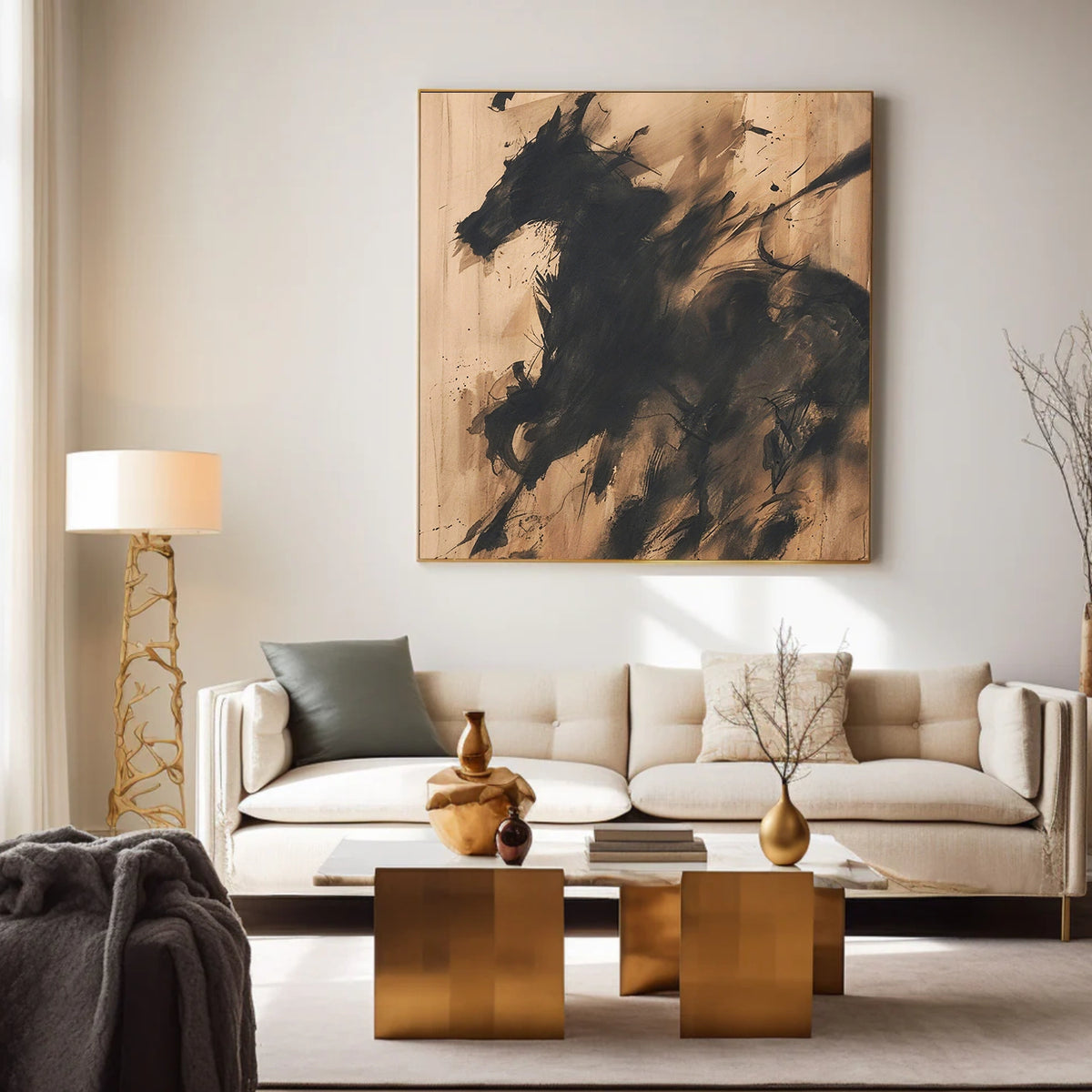 Abstract Animal Horse Wall Art #AN030