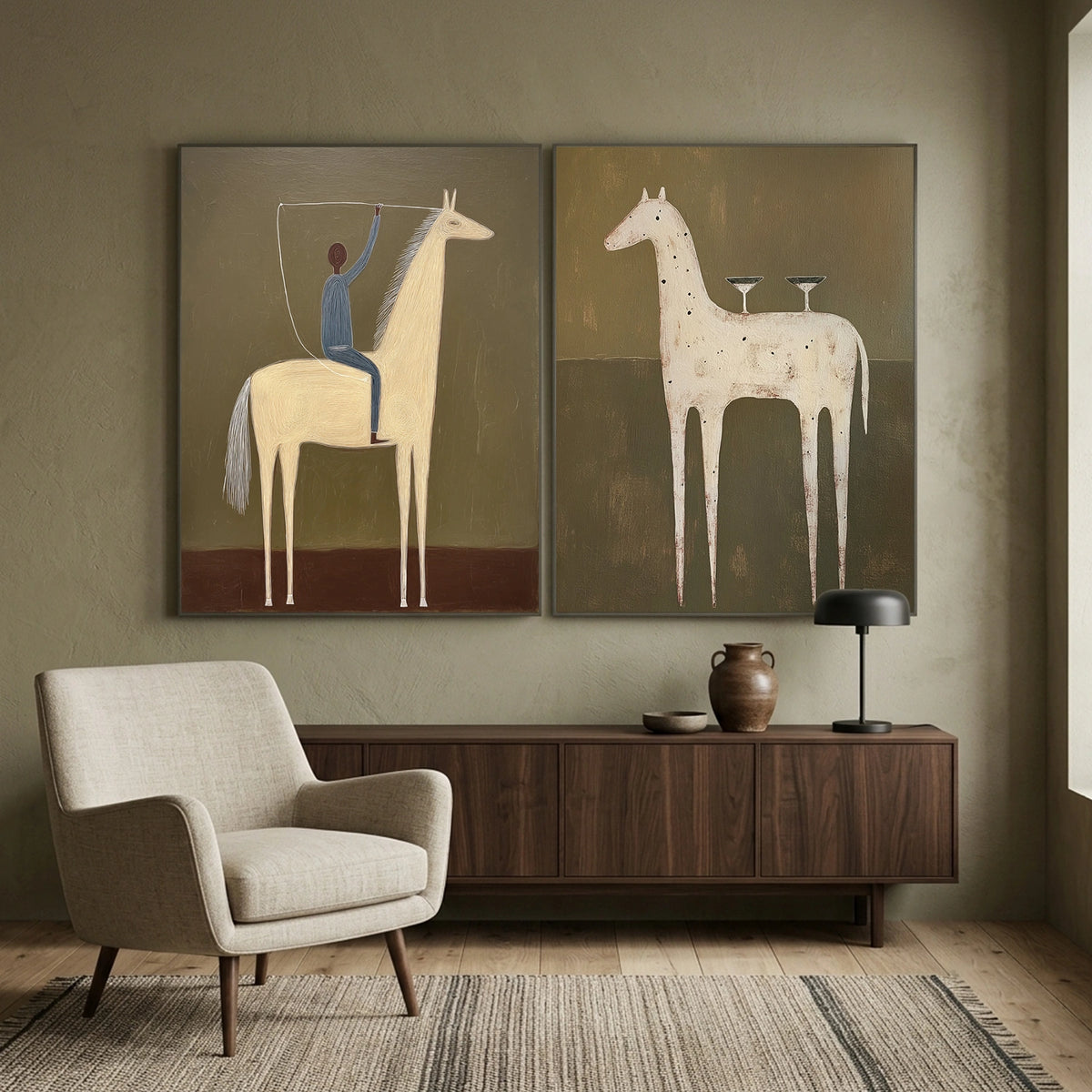 Western Cowboy Wall Art Set of 2 #AC083