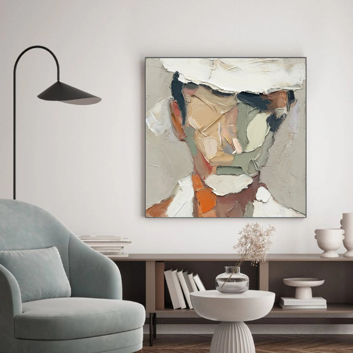 Abstract Portrait Textured Wall Art #LA024