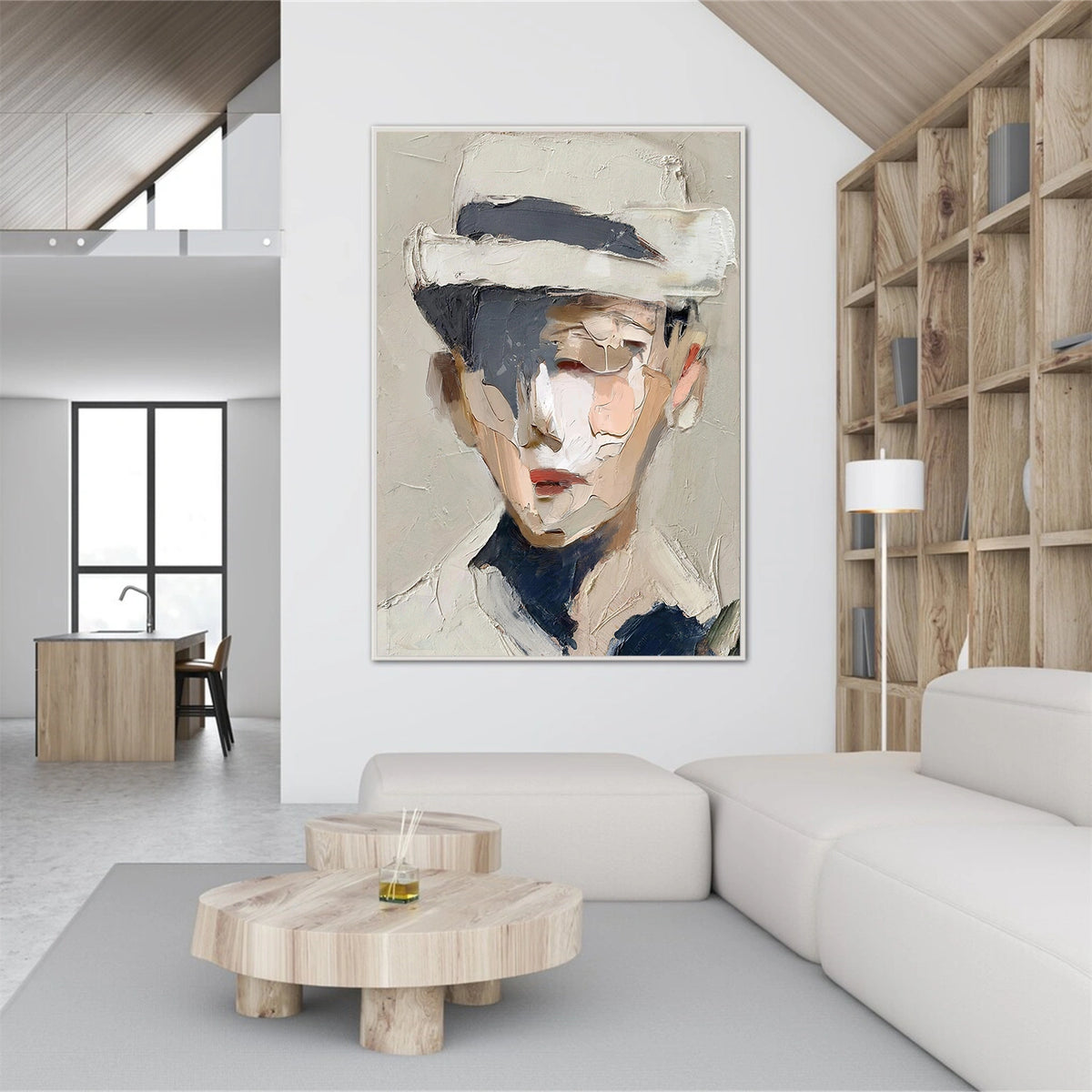 Abstract Portrait Textured Wall Art #LA020