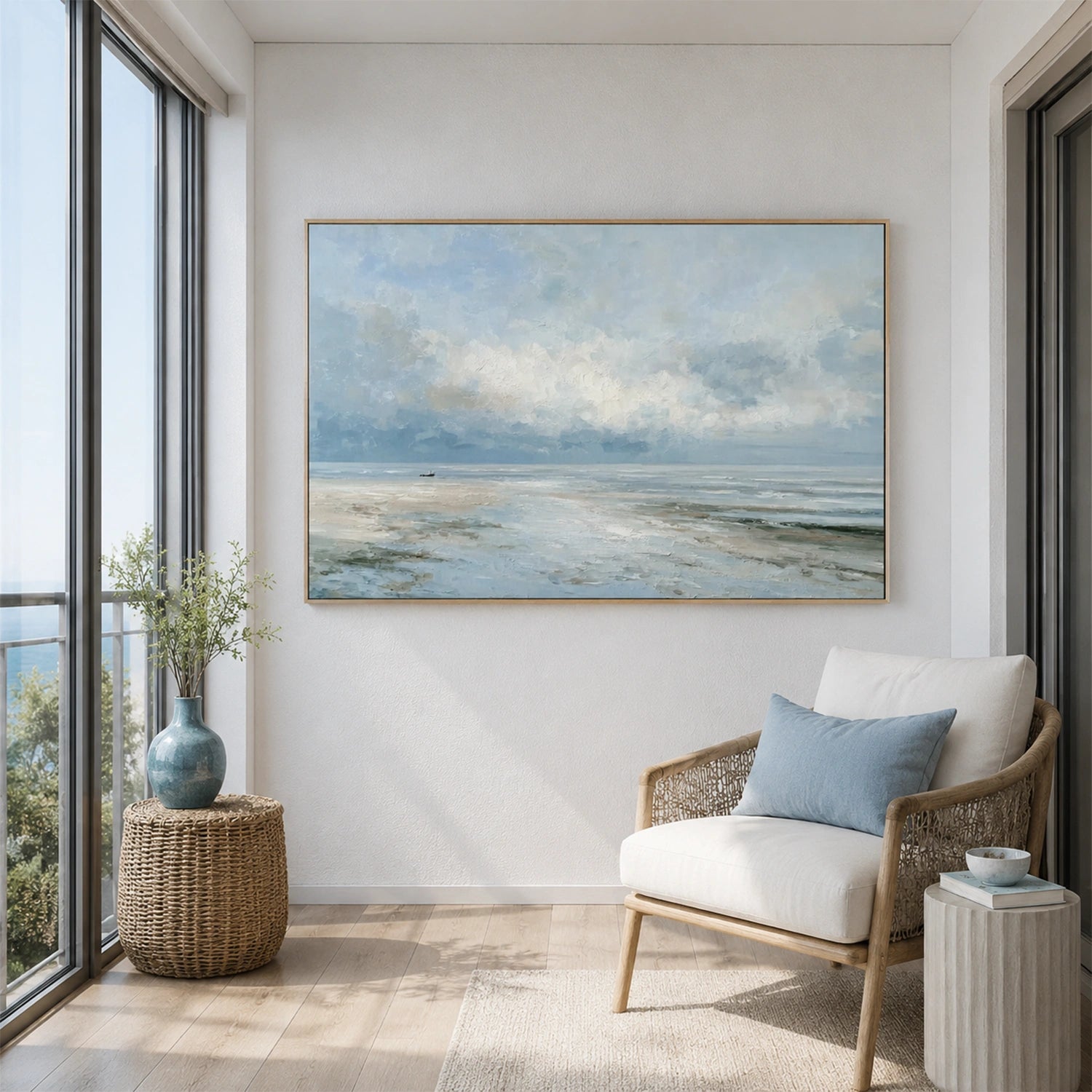 Abstract Ocean And Sky Wall Art #OS065