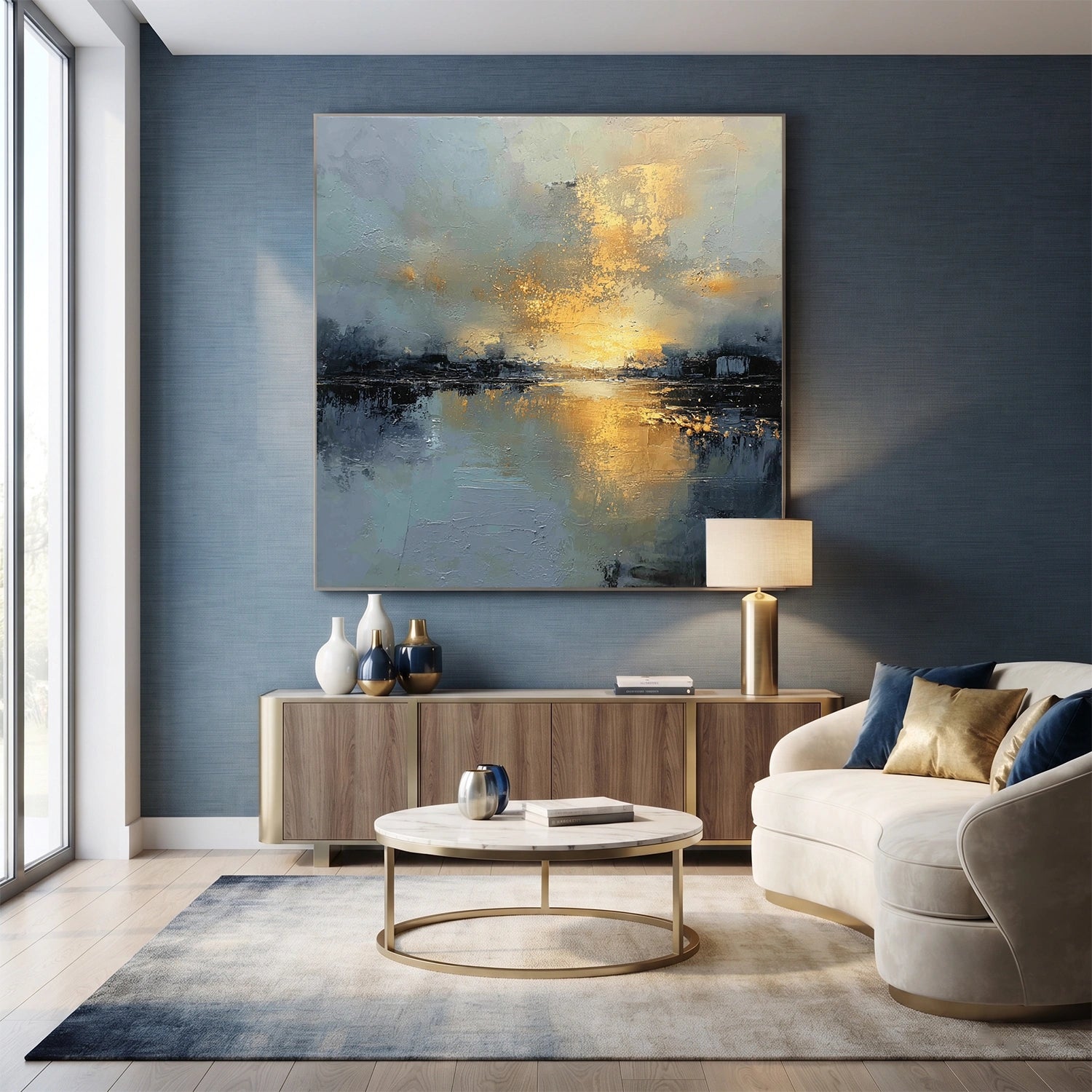 Abstract Ocean And Sky Wall Art #OS077