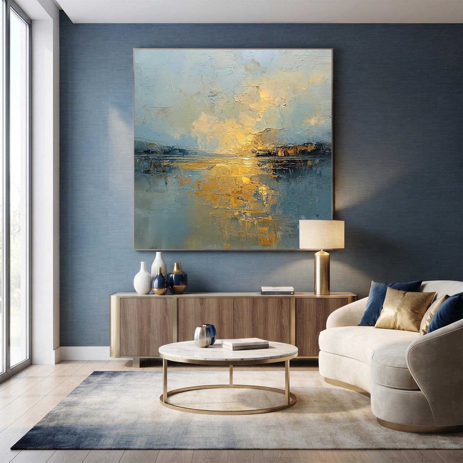 Abstract Ocean And Sky Wall Art #OS079