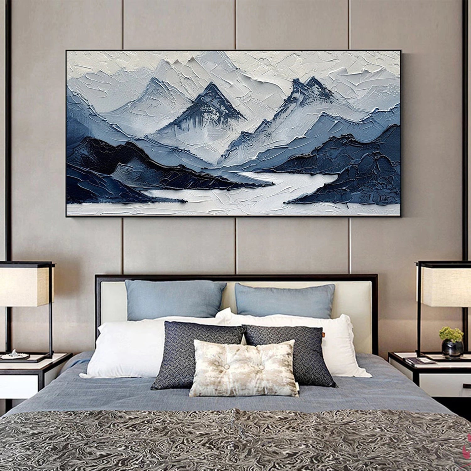 Abstract Mountain Textured Wall Art #MM016