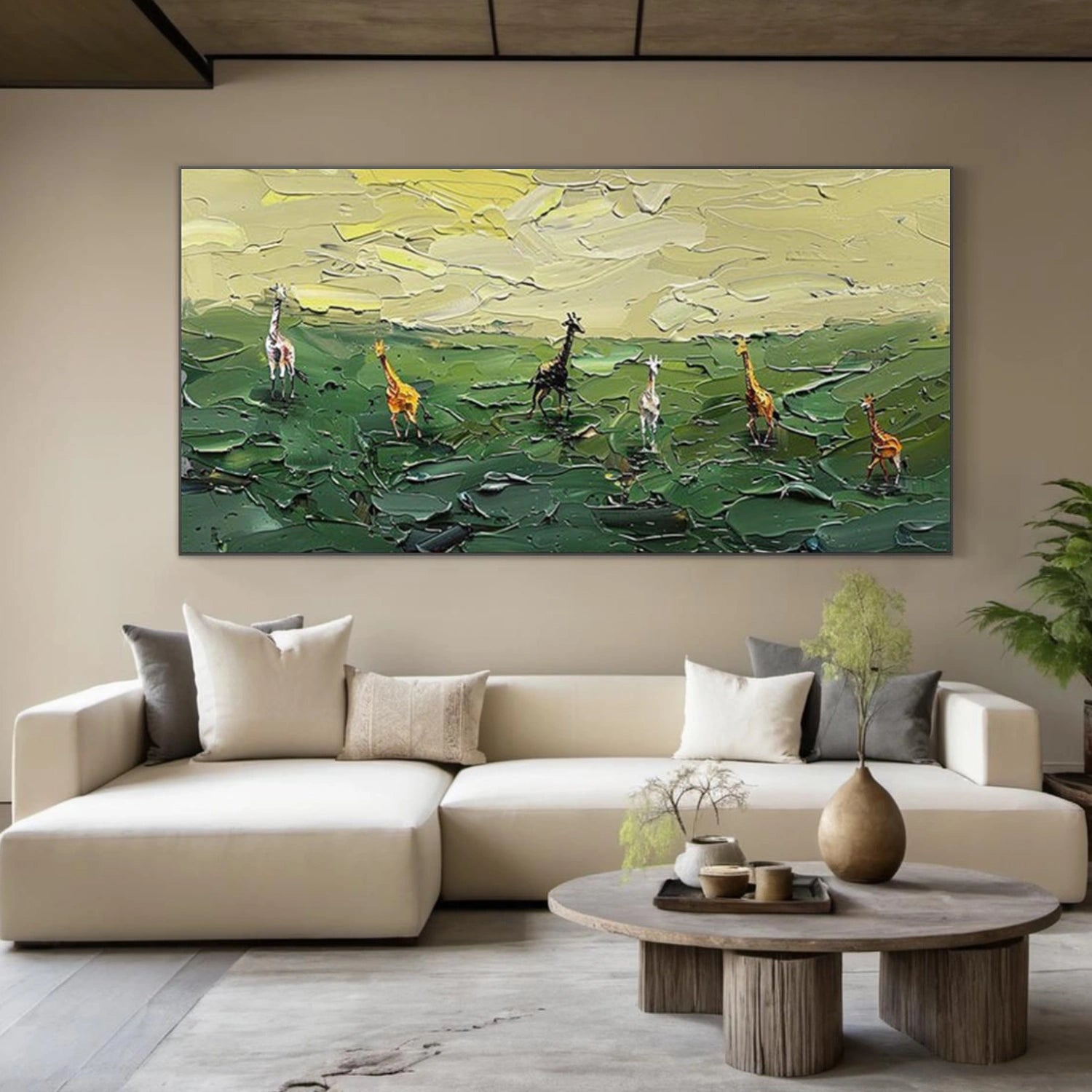 Abstract Animal Giraffe Texture Wall Art #AN007