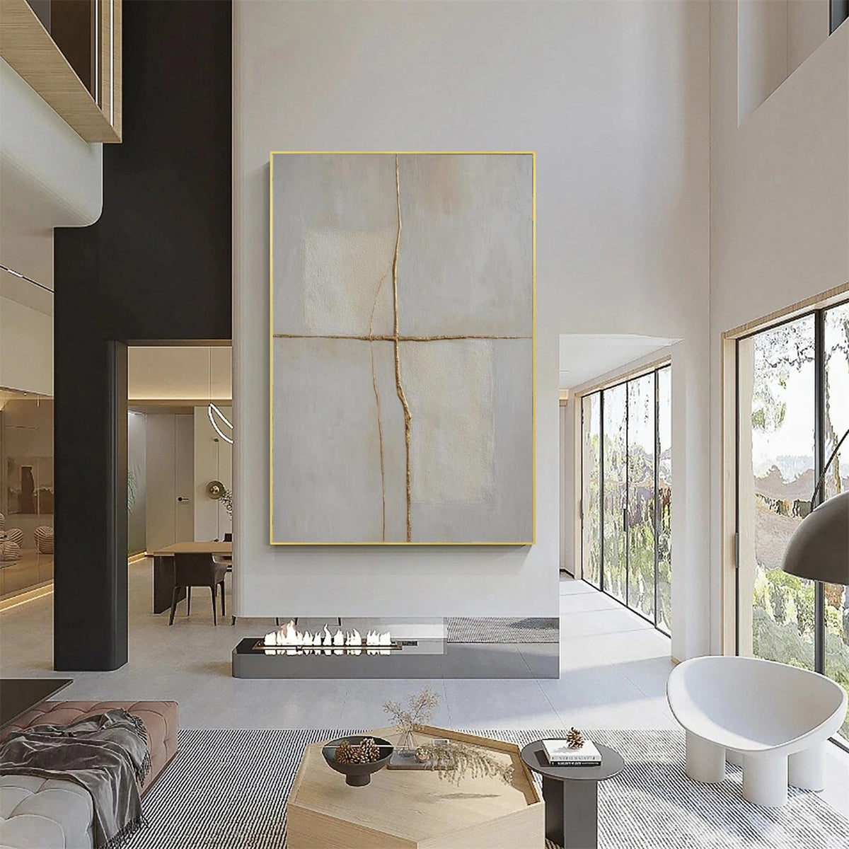 Gray Minimalist Textured Wall Art #MW005