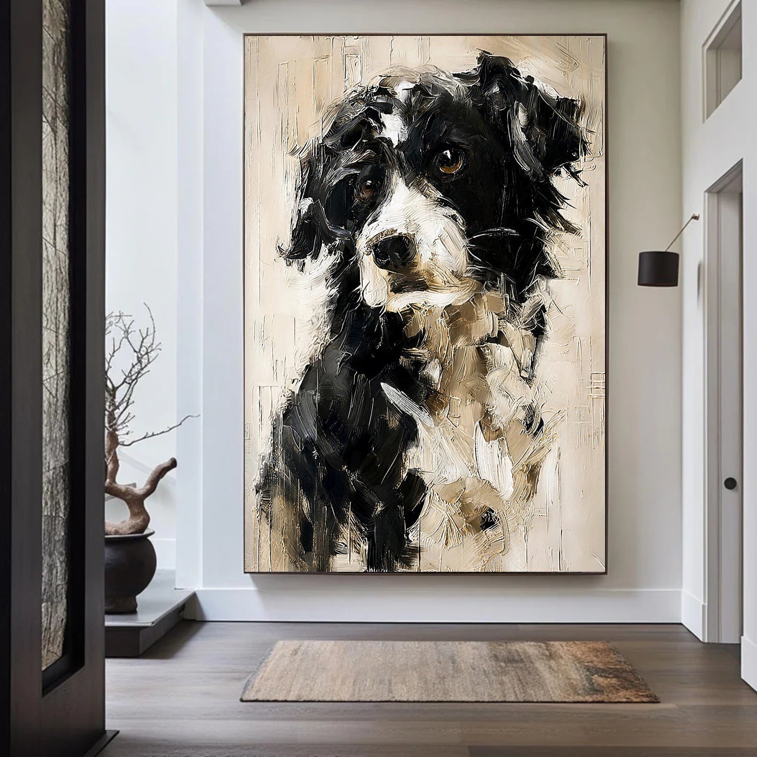Abstract Animal Dog Wall Art #AN010