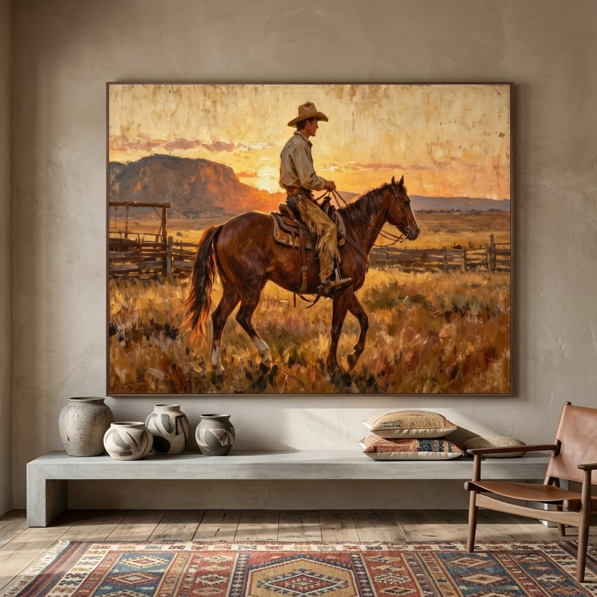Western Cowboy Wall Art #AC 140