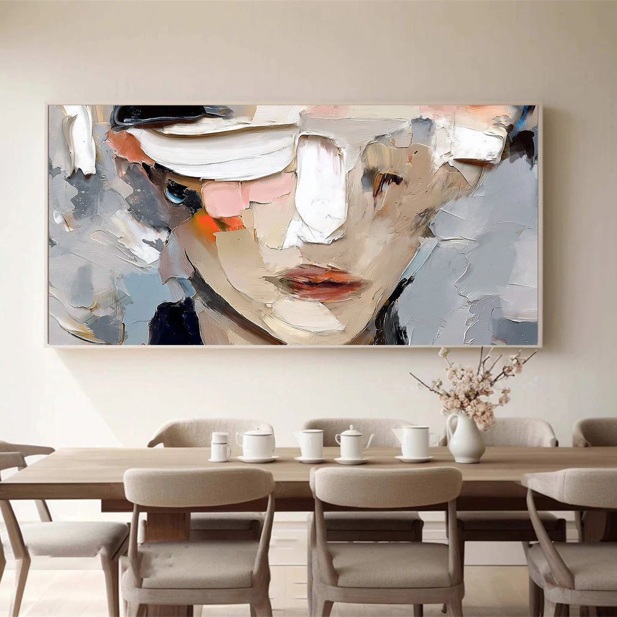 Abstract Portrait Textured Wall Art #LA022