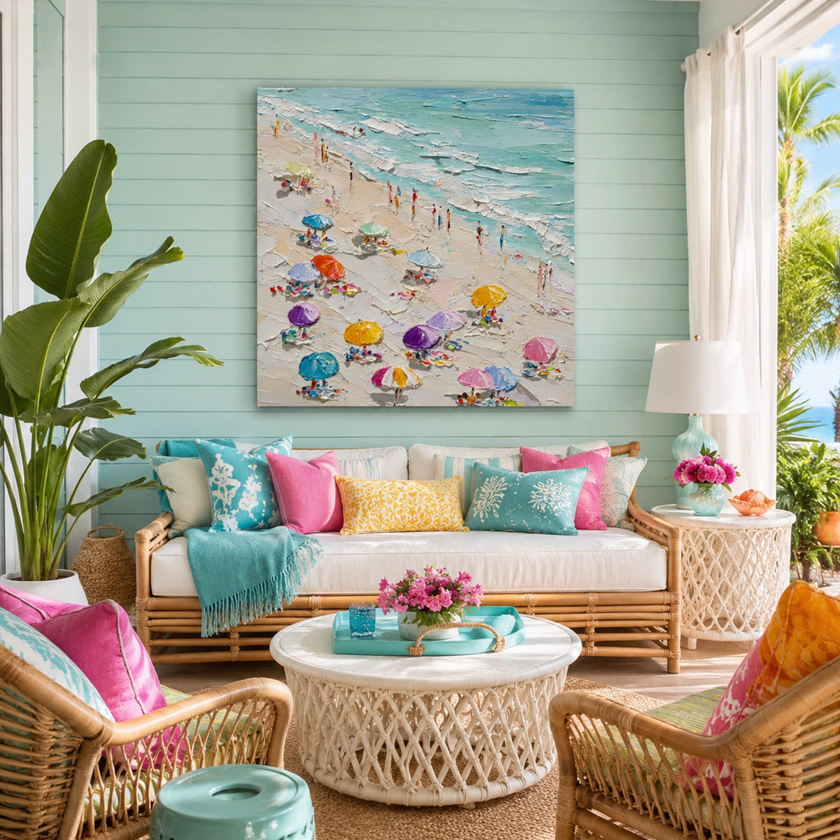 Abstract Ocean And Sky Wall Art #OS014