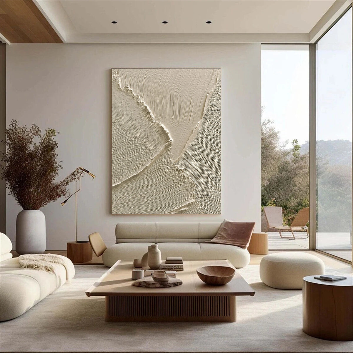 Beige Minimalist Textured Wall Art #MW031