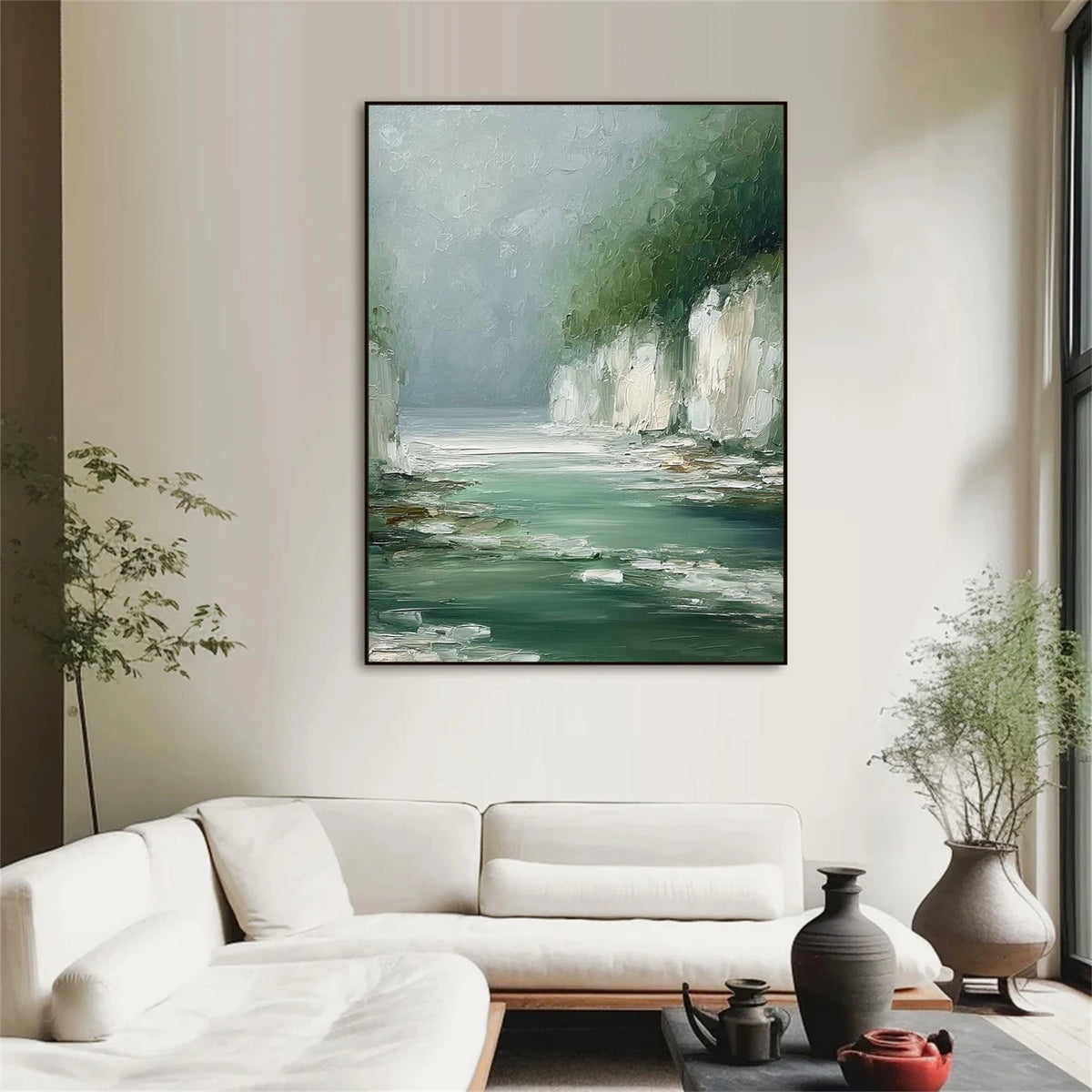 Abstract Ocean And Sky Wall Art #OS037