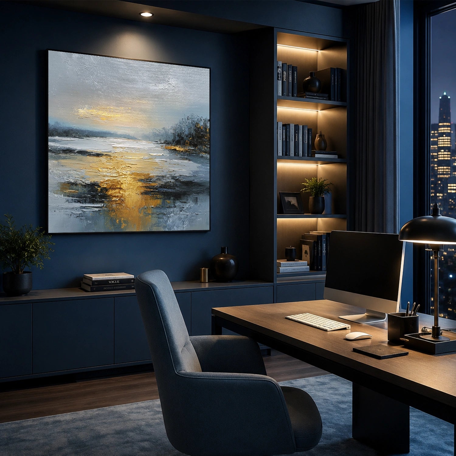 Abstract Ocean And Sky Wall Art #OS098